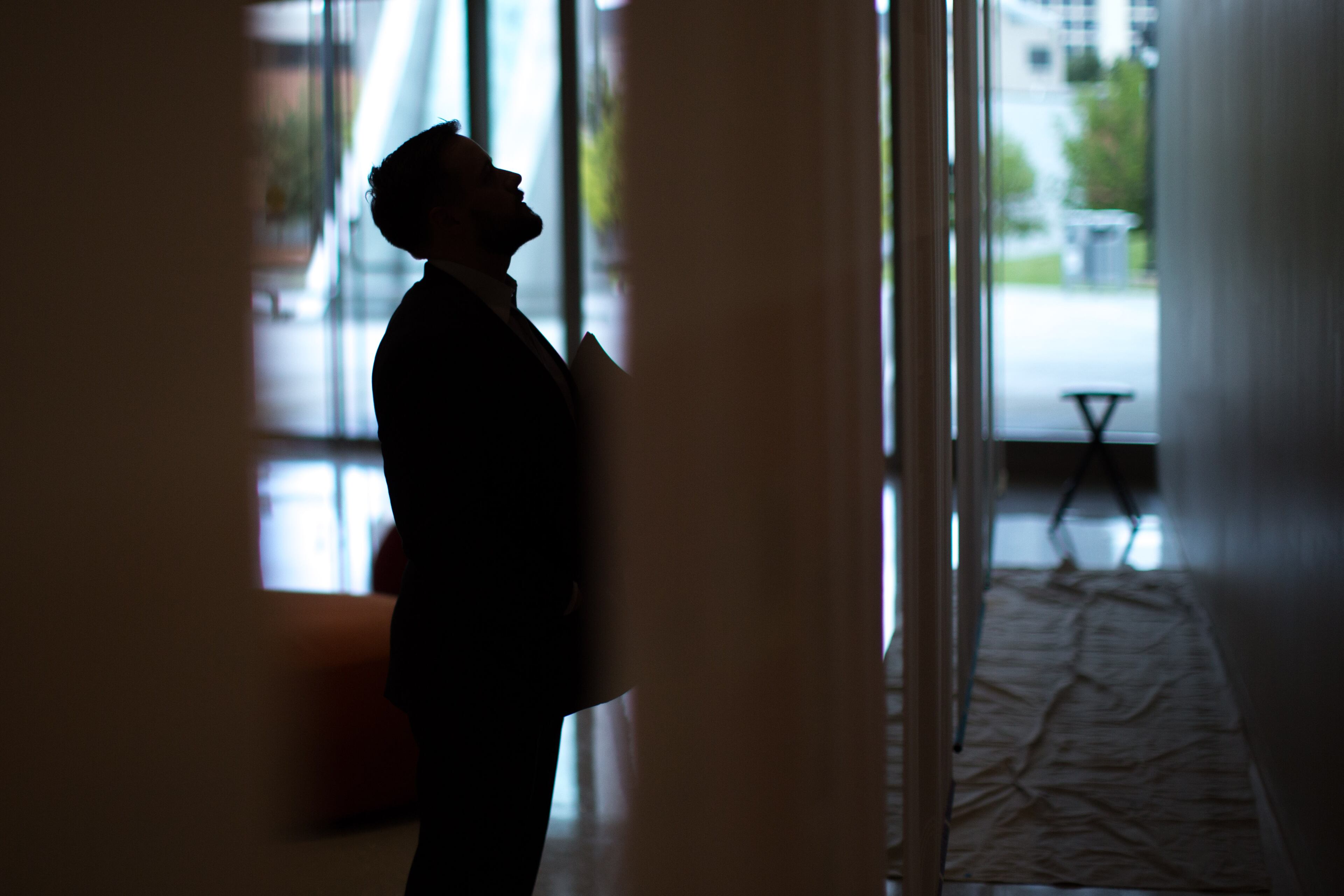 Ryan Roemerman, interim executive director for the LGBT Institute, looks at the "Forward Together: A Look at Atlanta's LGBT History Since Stonewall" exhibit on display at the Center for Civil and Human Rights, Tuesday, Sept. 1, 2015, in Atlanta. Leaders of an Atlanta museum want the space focused on modern and historic civil rights to contribute to a national push to ensure LGBT rights, particularly in southern states. (AP Photo/Branden Camp)