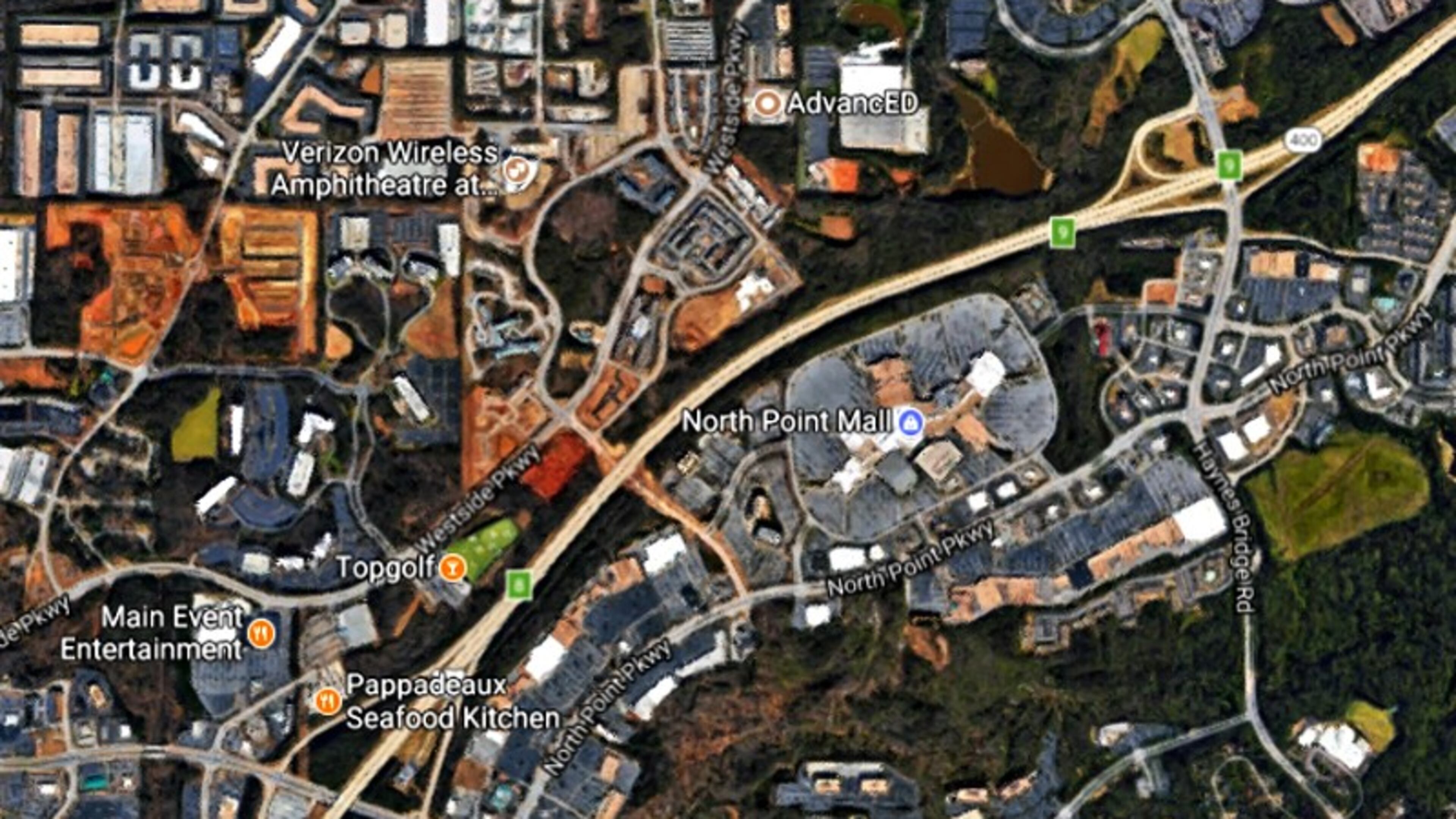 The North Point Retail District in Alpharetta is a planning area centered on the North Point Mall shopping center. The Atlanta Regional Commission will assist Alpharetta in planning the future of the area. GOOGLE MAPS
