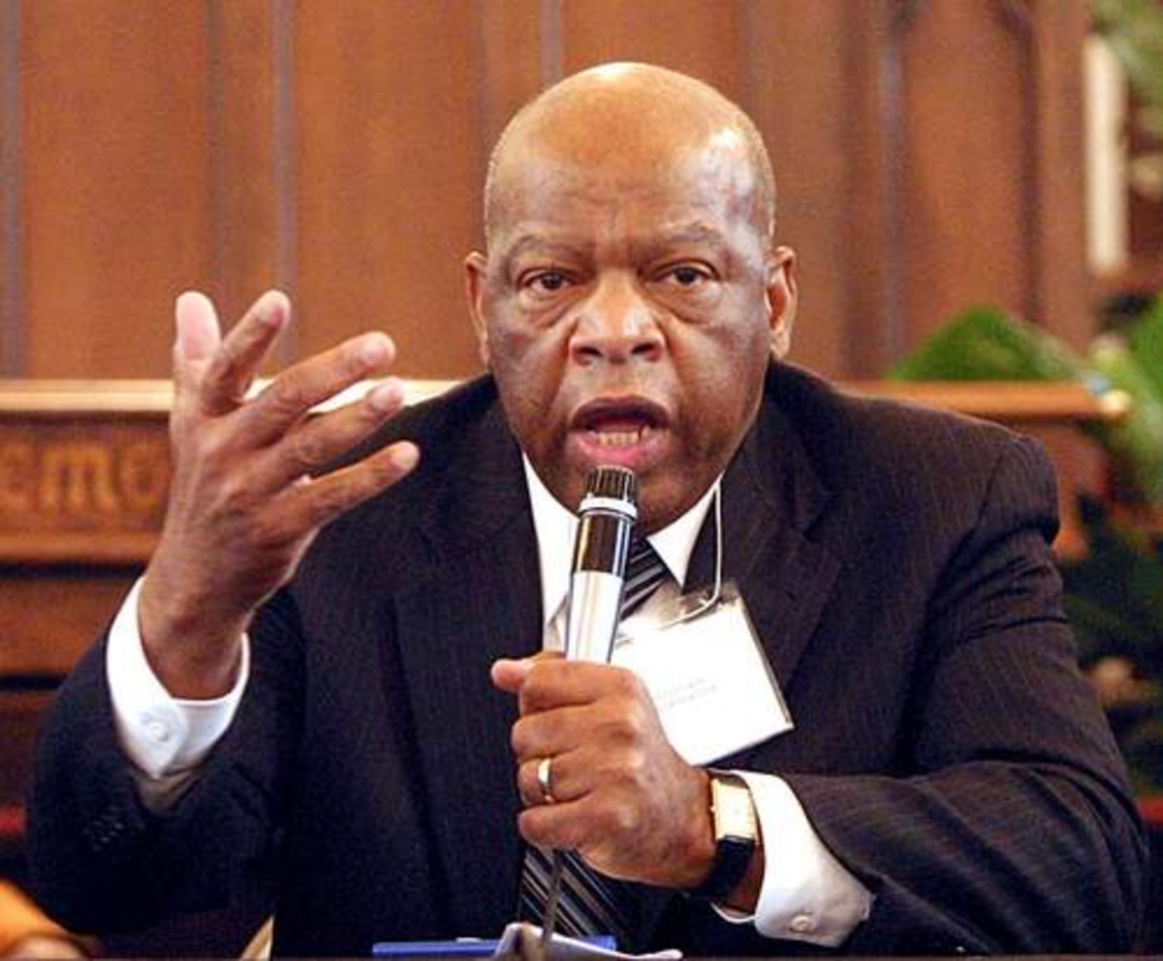 John Lewis. A U.S. congressman whose district encompasses large parts of Atlanta. An Alabama native, Lewis is one of America's iconic civil rights figures and is the former chairman of the Student Nonviolent Coordinating Committee.