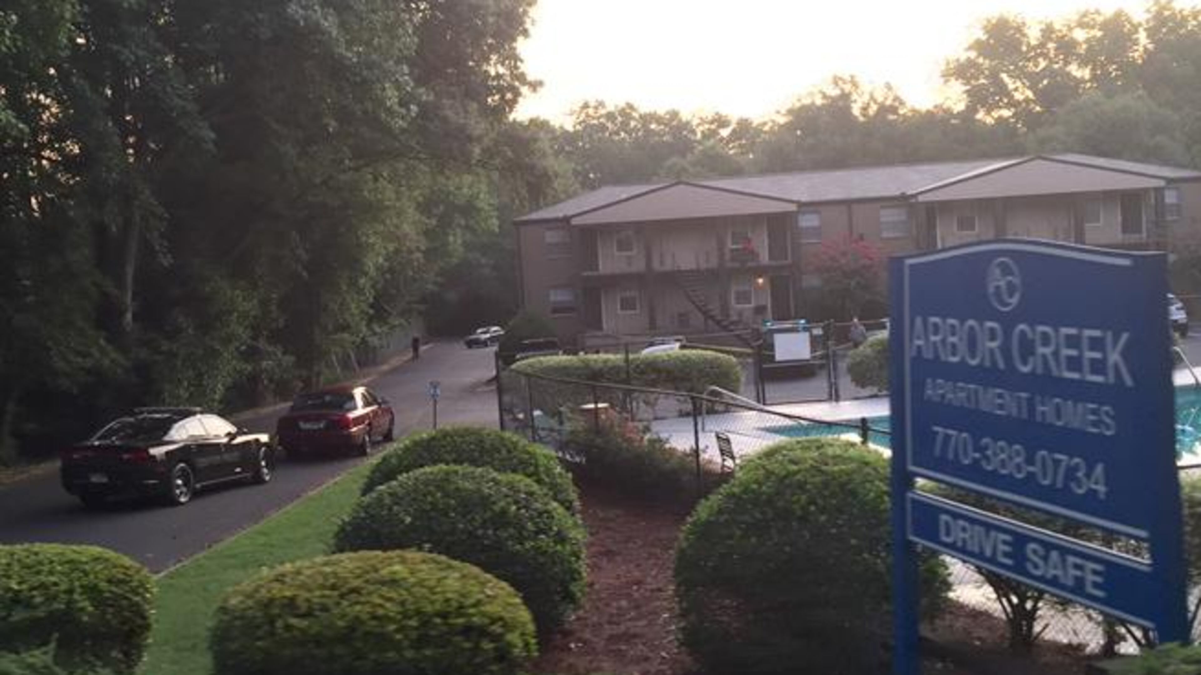 A man was killed early Thurs., July 23, 2015, in a shooting at the Arbor Creek Apartment Homes in Conyers. (Credit: Channel 2 Action News)
