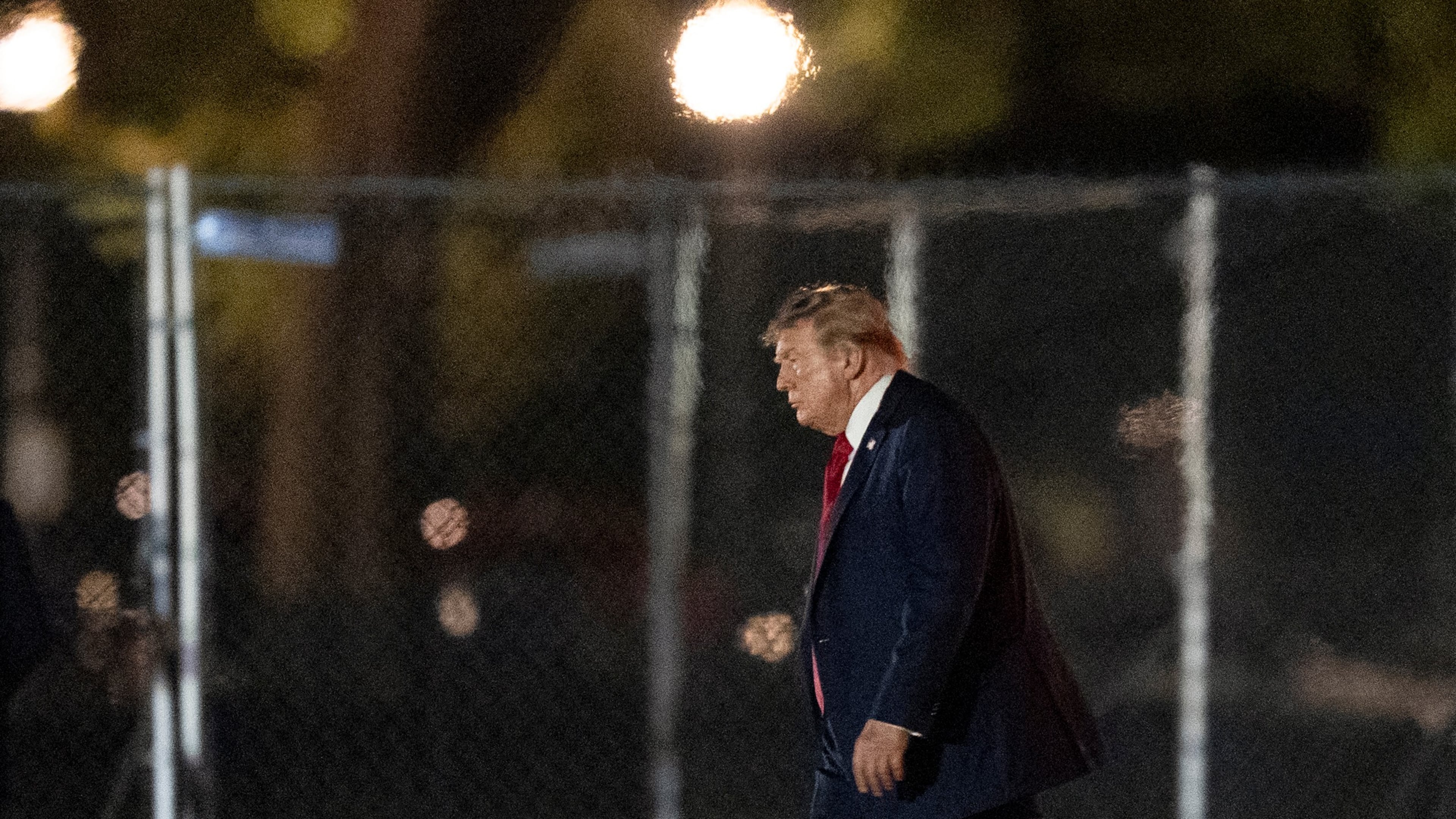 President Donald Trump walks on the Ellipse as he arrives on Marine One near the White House, Friday, Aug. 21, 2026, in Washington. (AP Photo/Manuel Balce Ceneta)