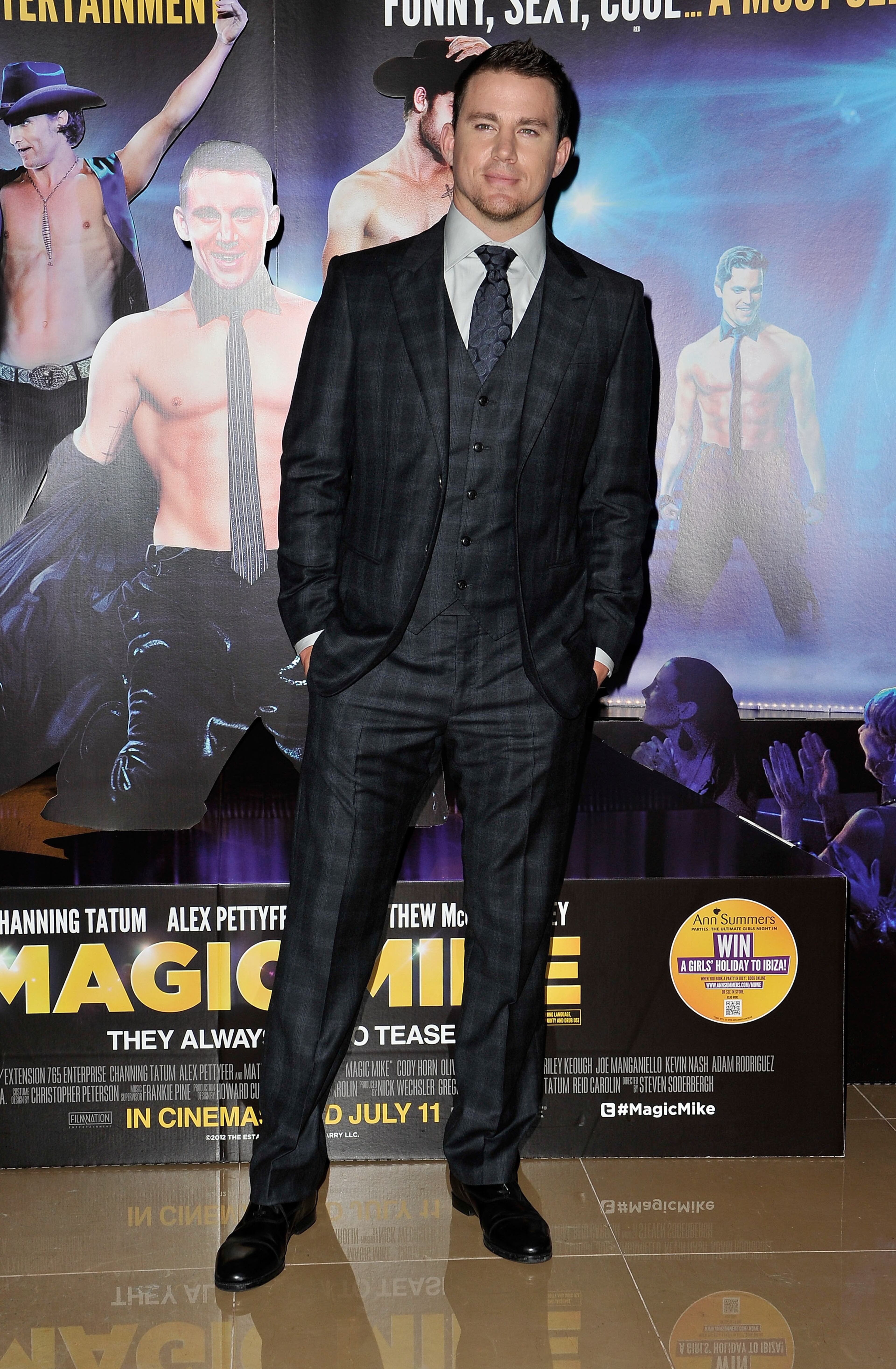 LONDON, ENGLAND - JULY 10: Channing Tatum attends the European premiere of Magic Mike at The Mayfair Hotel on July 10, 2012 in London, England. (Photo by Gareth Cattermole/Getty Images)