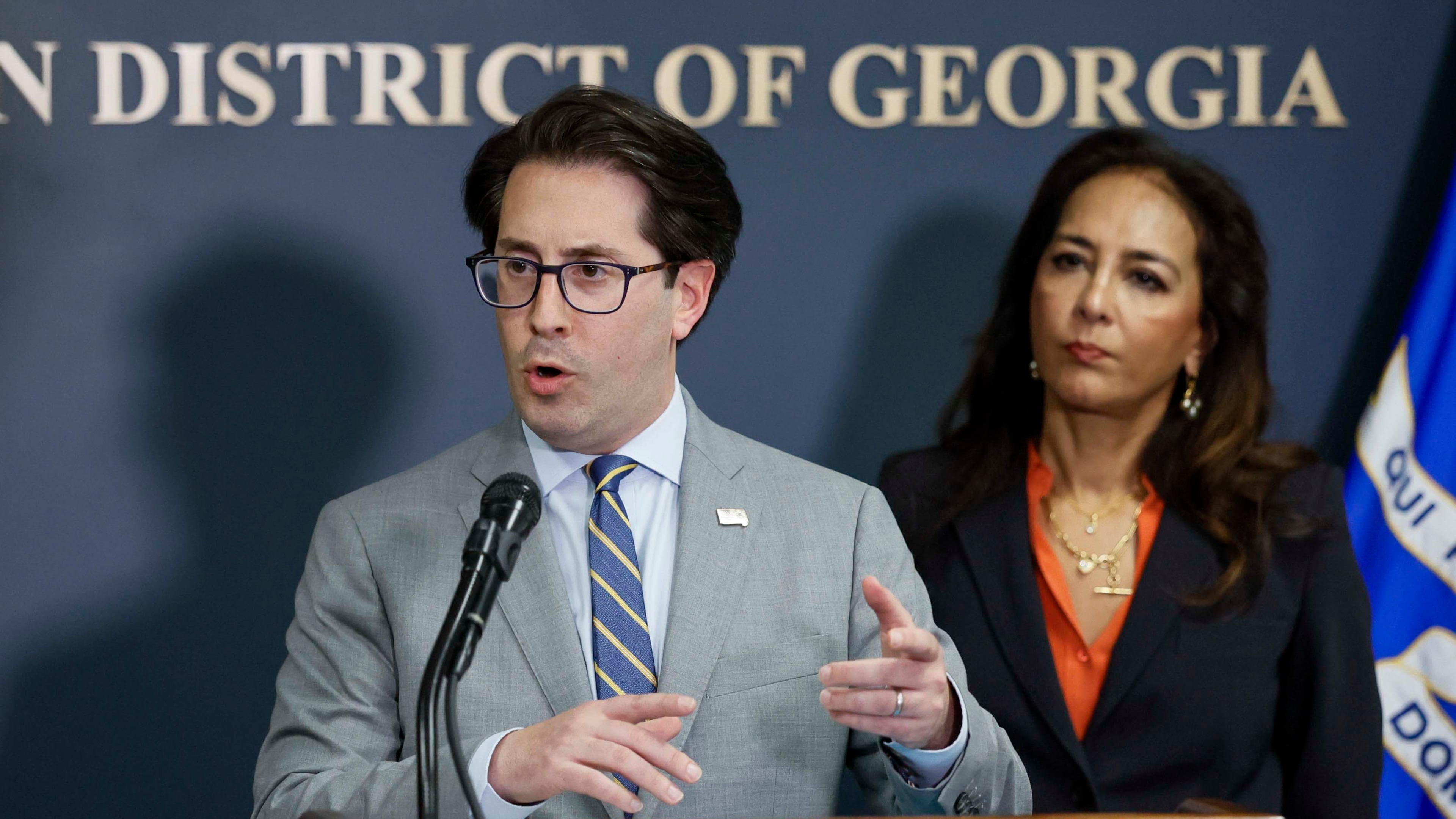 U.S. Attorney for the Northern District of Georgia Theodore S. Hertzberg — pictured during a news conference in March — announced Tuesday an indictment against a metro Atlanta man for running two alleged Ponzi schemes. (Miguel Martinez/AJC)