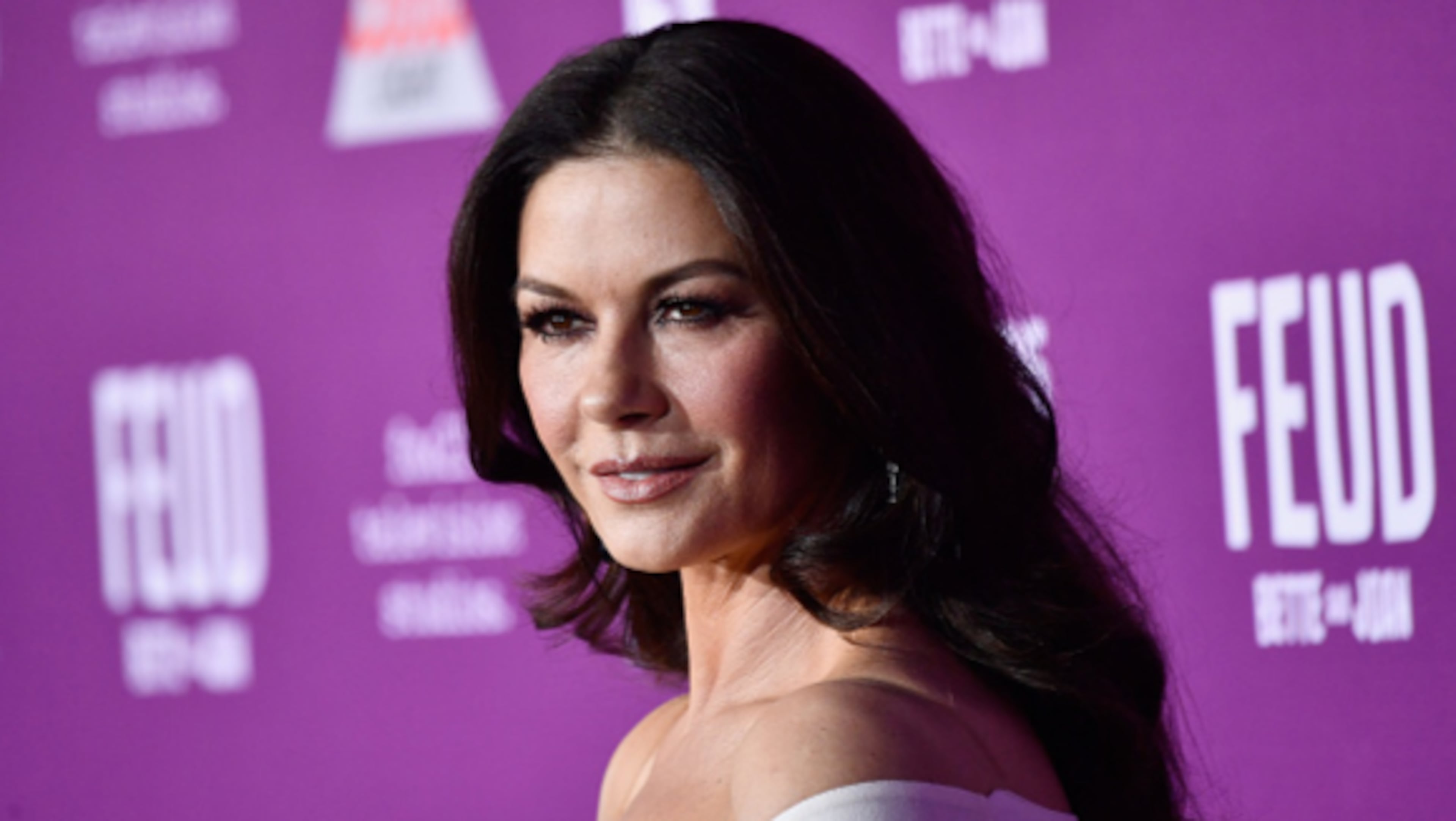 Actress Catherine Zeta-Jones arrives at the Premiere of FX Network's "Feud: Bette And Joan" at Grauman's Chinese Theatre on March 1, 2017 in Hollywood, California. Zeta-Jones portrayed a young Olivia de Havilland in the miniseries, which is now at the center of a lawsuit filed by de Havilland.