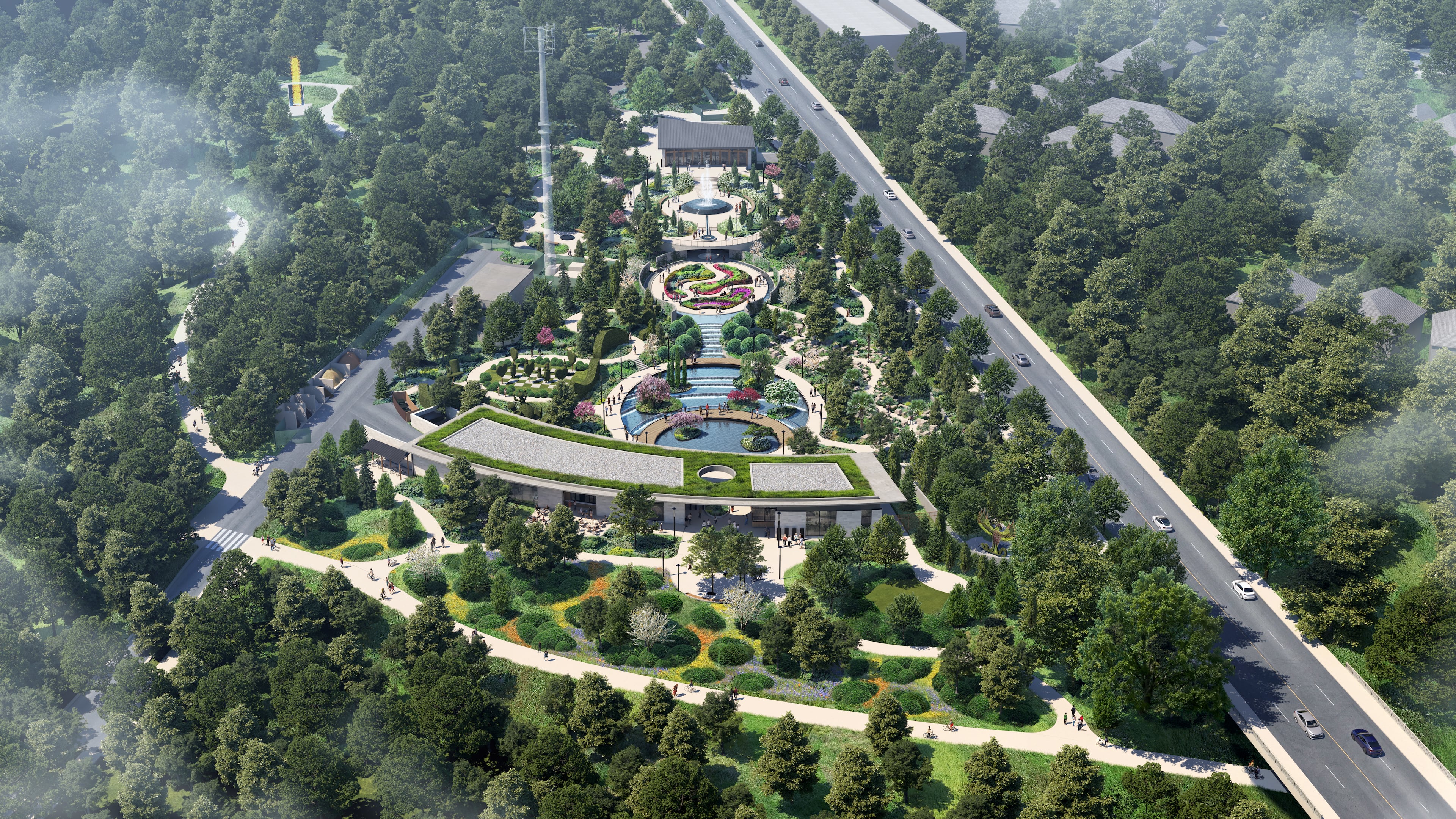 This is a rendering of the $160 million expansion to the Atlanta Botanical Garden, which will connect it directly to the Atlanta Beltline. (Courtesy of Hoerr Schaudt Landscape Architects)