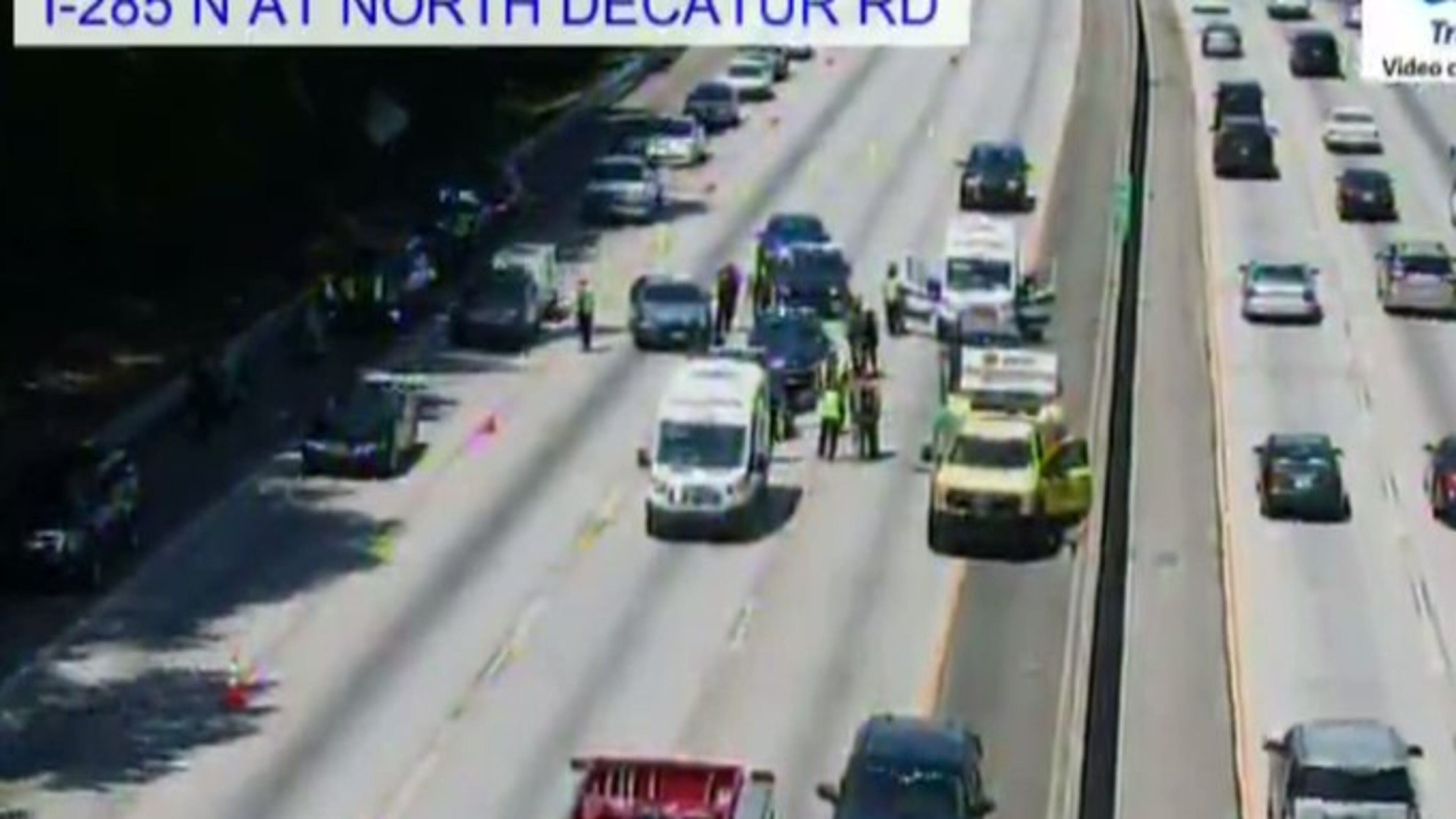 The wreck happened when an officer tried to stop a vehicle involved in a hit-and-run.