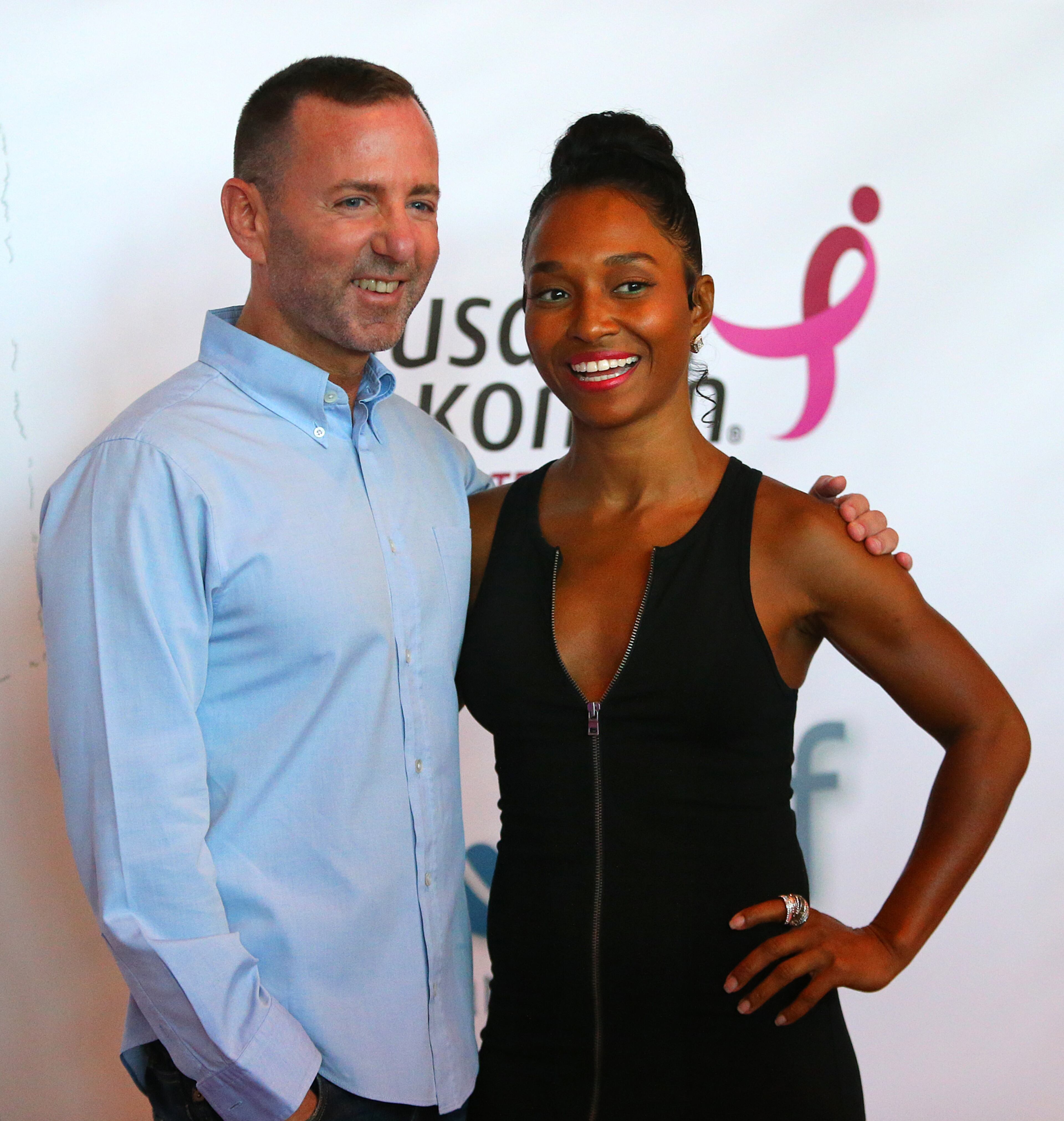 Chilli from TLC poses on the red carpet with show founder Jeffry Koliinsky at the Jeffrey Cares Fashion Show Monday, Aug. 25, 2014, in Atlanta. The show raises awareness and funds for its beneficiaries the Susan G. Komen for the Cure Greater Atlanta Affiliate and the Atlanta AIDS Fund. CURTIS COMPTON / CCOMPTON@AJC.COM