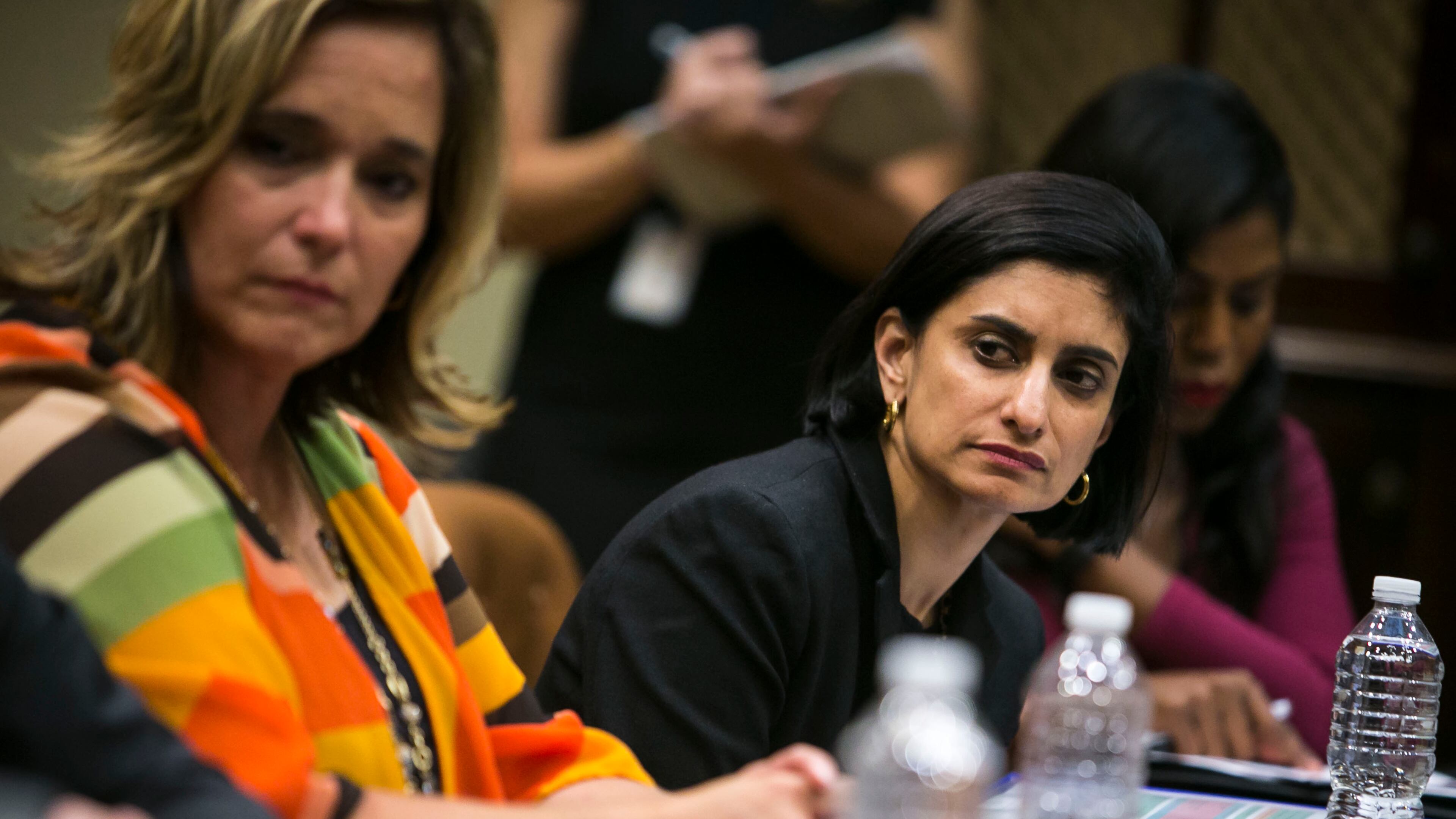 Seema Verma, the administrator of the Centers for Medicare and Medicaid Services in the Trump administration, announced on July 7 that her agency would stop paying insurance companies Obamacare “risk adjustment” payments. On July 24, she announced the payments would resume. She is seen here at the White House last year. (PHOTO by Al Drago/The New York Times)