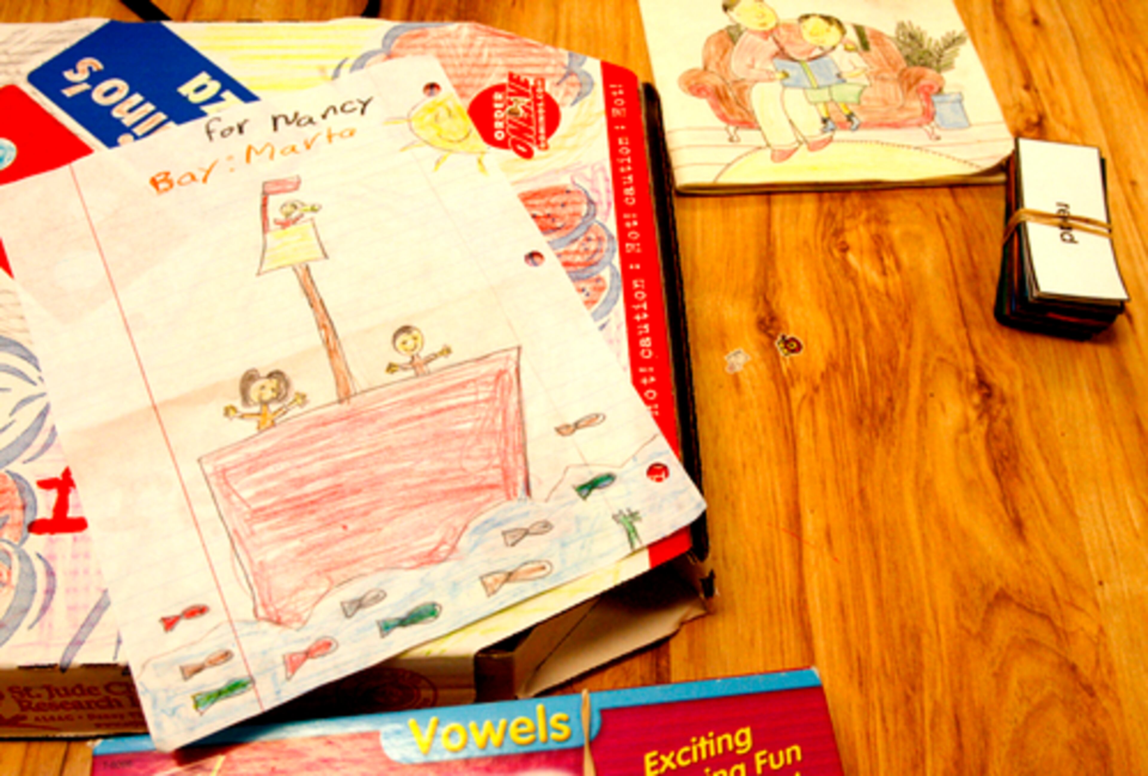 Marta Cisneros drew this picture for her Wiz Kids tutor Nancy Hill.