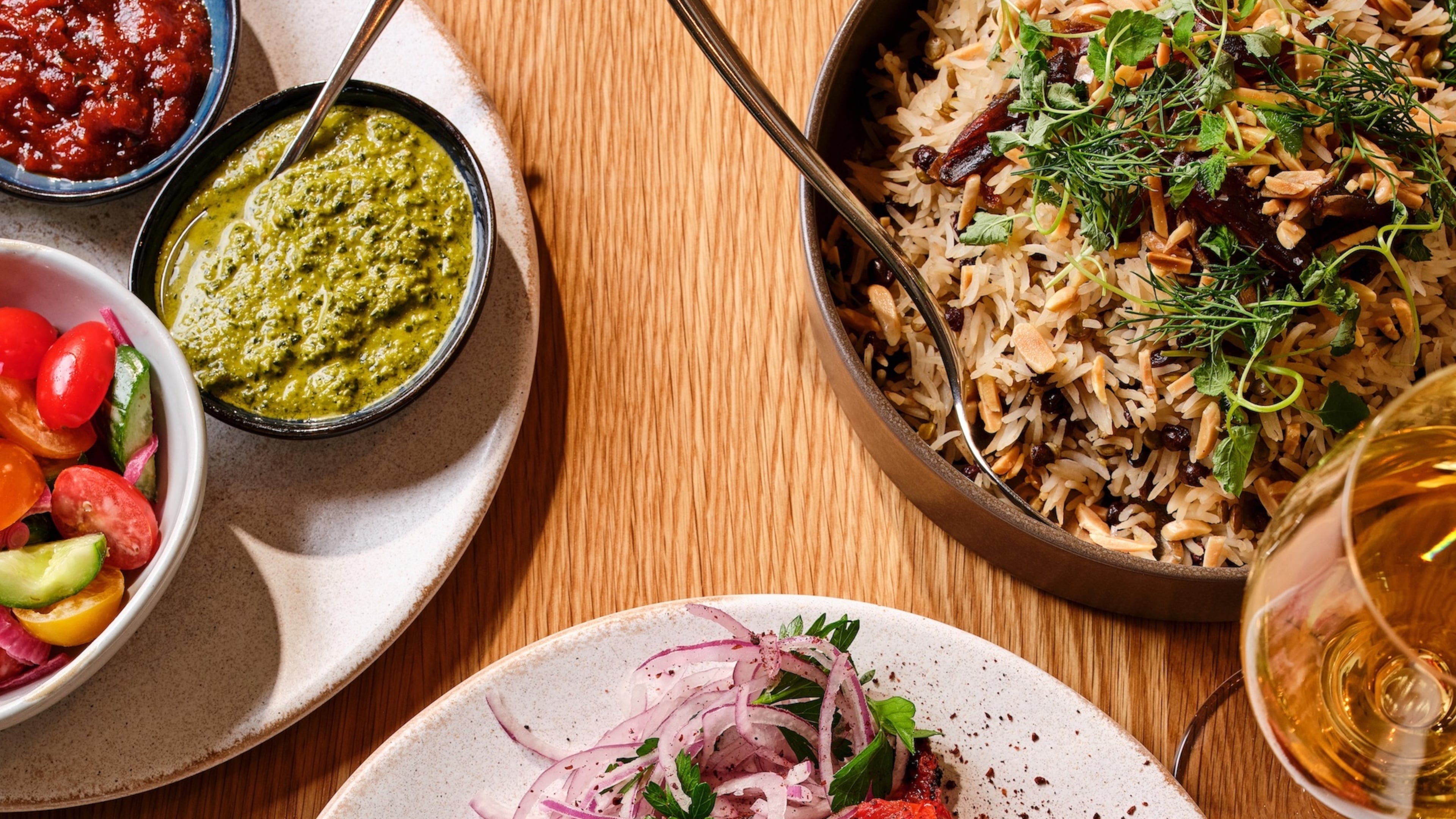 Elektra’s Lamb Kofta (left skewer). (Andrew Thomas Lee/Courtesy of Elektra)