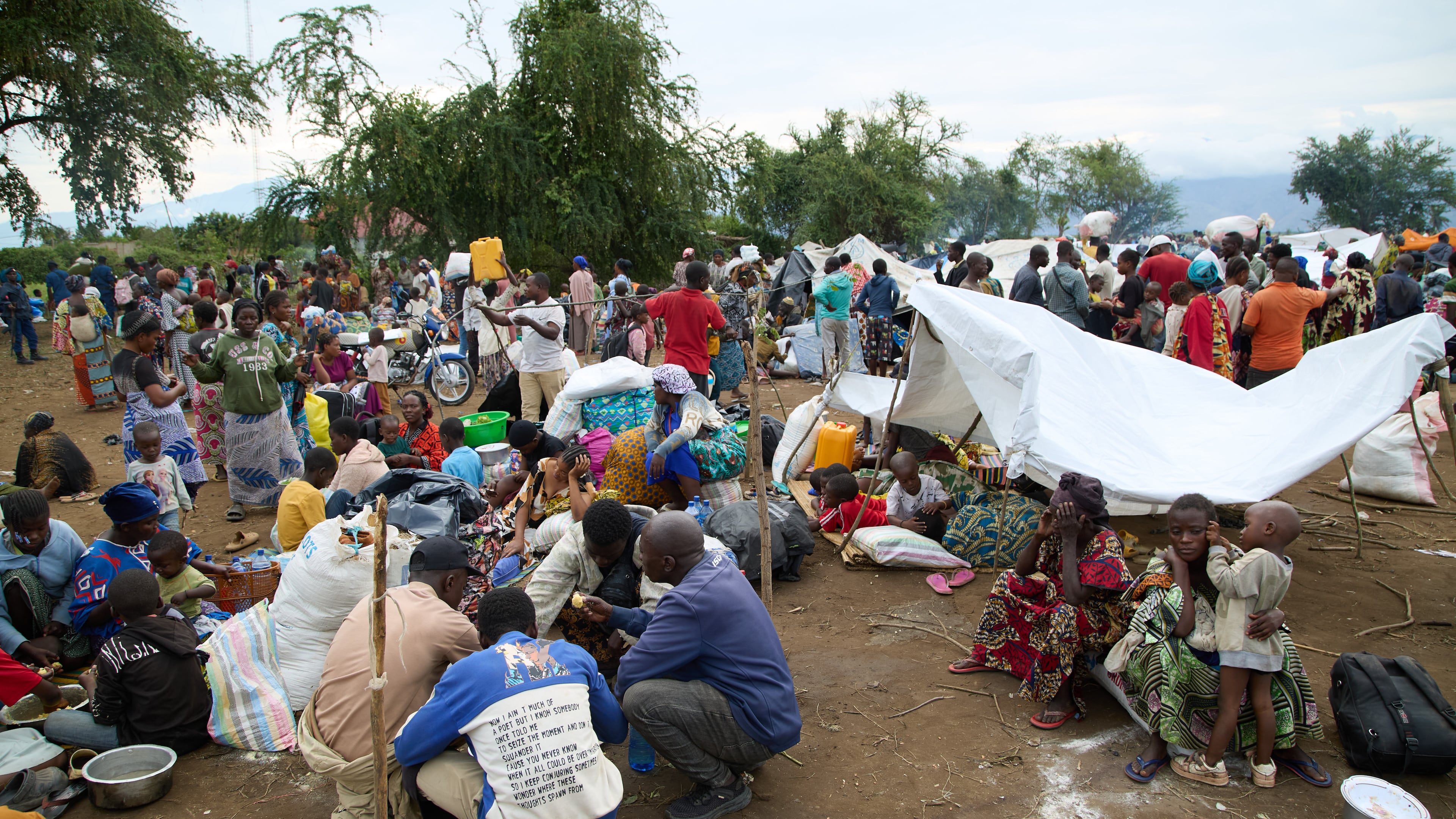 FILE -Internally displaced people (IDPs) fleeing fighting in Congo's South Kivu province arrive in Cibitoke, Kansega, Burundi, Dec. 11, 2025. (AP Photo/Berthier Mugiraneza, File)