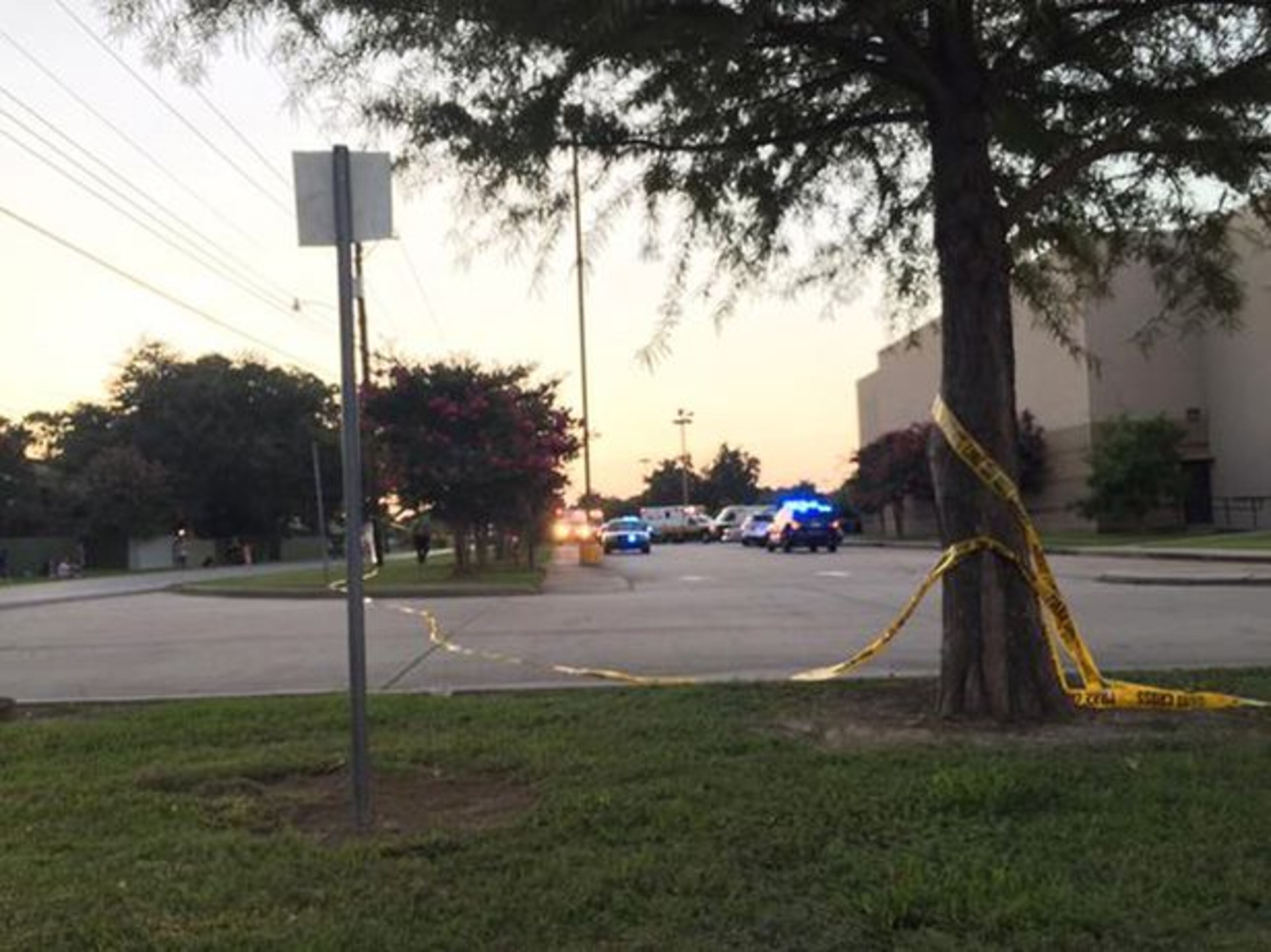 Police surround the scene following a shooting at a movie theater Thursday, July 23, 2015, in Lafayette, La. (AP)