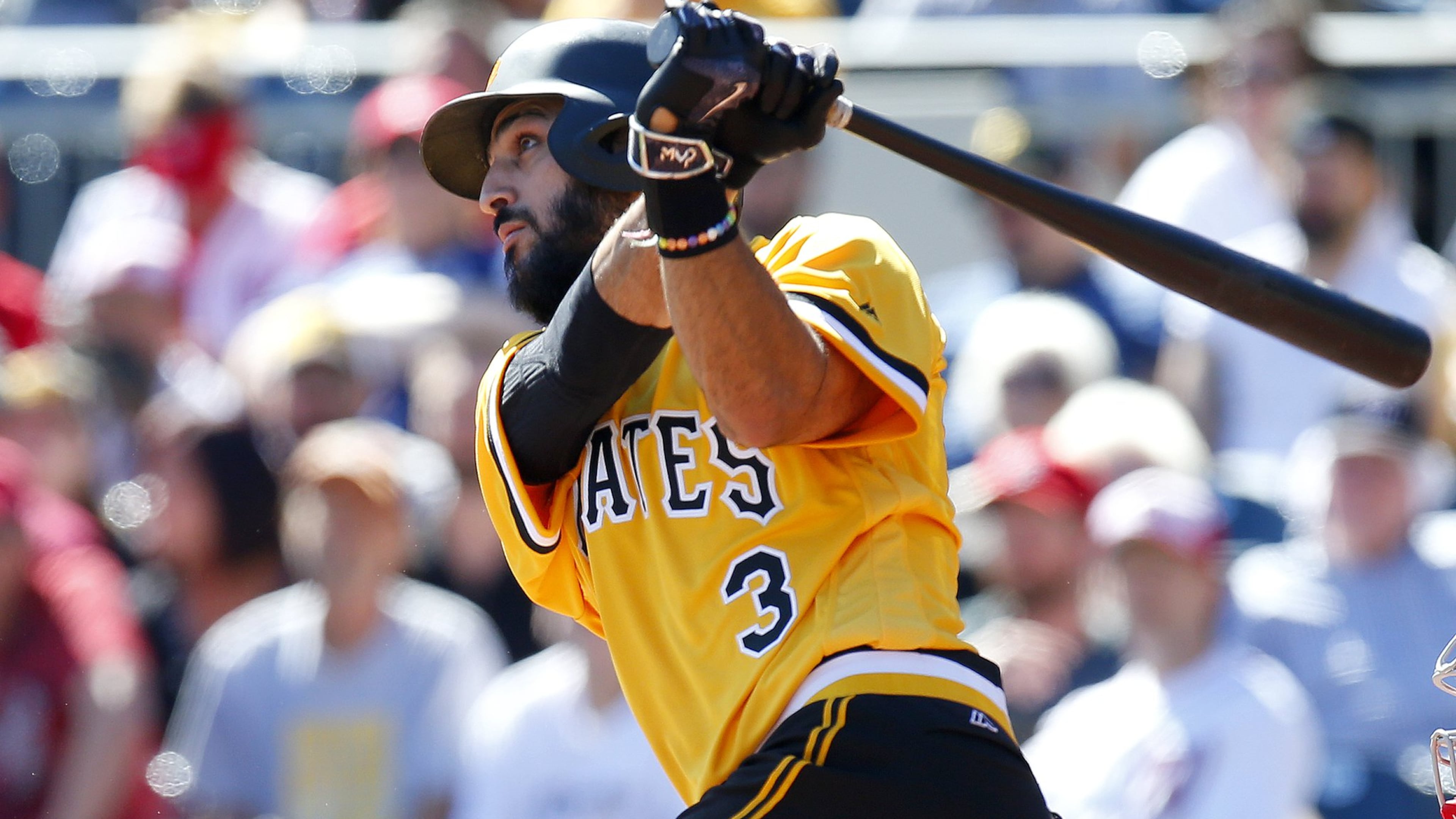 Braves newcomer Sean Rodriguez was involved in a serious car accident in Miami on Saturday that left his wife and two children hospitalized. Rodriguez escaped significant injury. (Photo by Justin K. Aller/Getty Images)