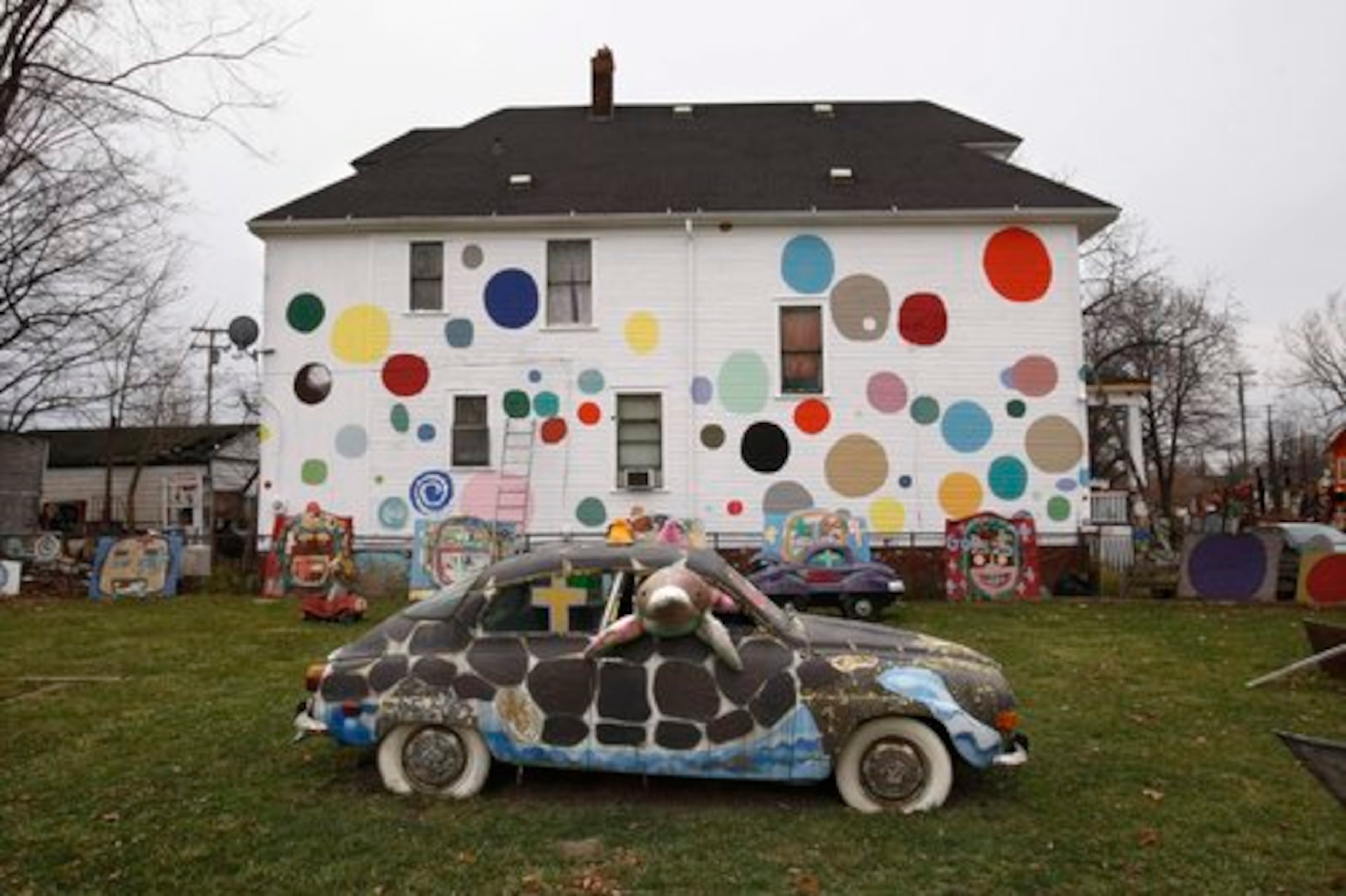 Artists across the Detroit area are using the city's blight as their canvas, transforming abandoned homes into high-concept projects to draw attention to the homelessness, poverty and urban decay.