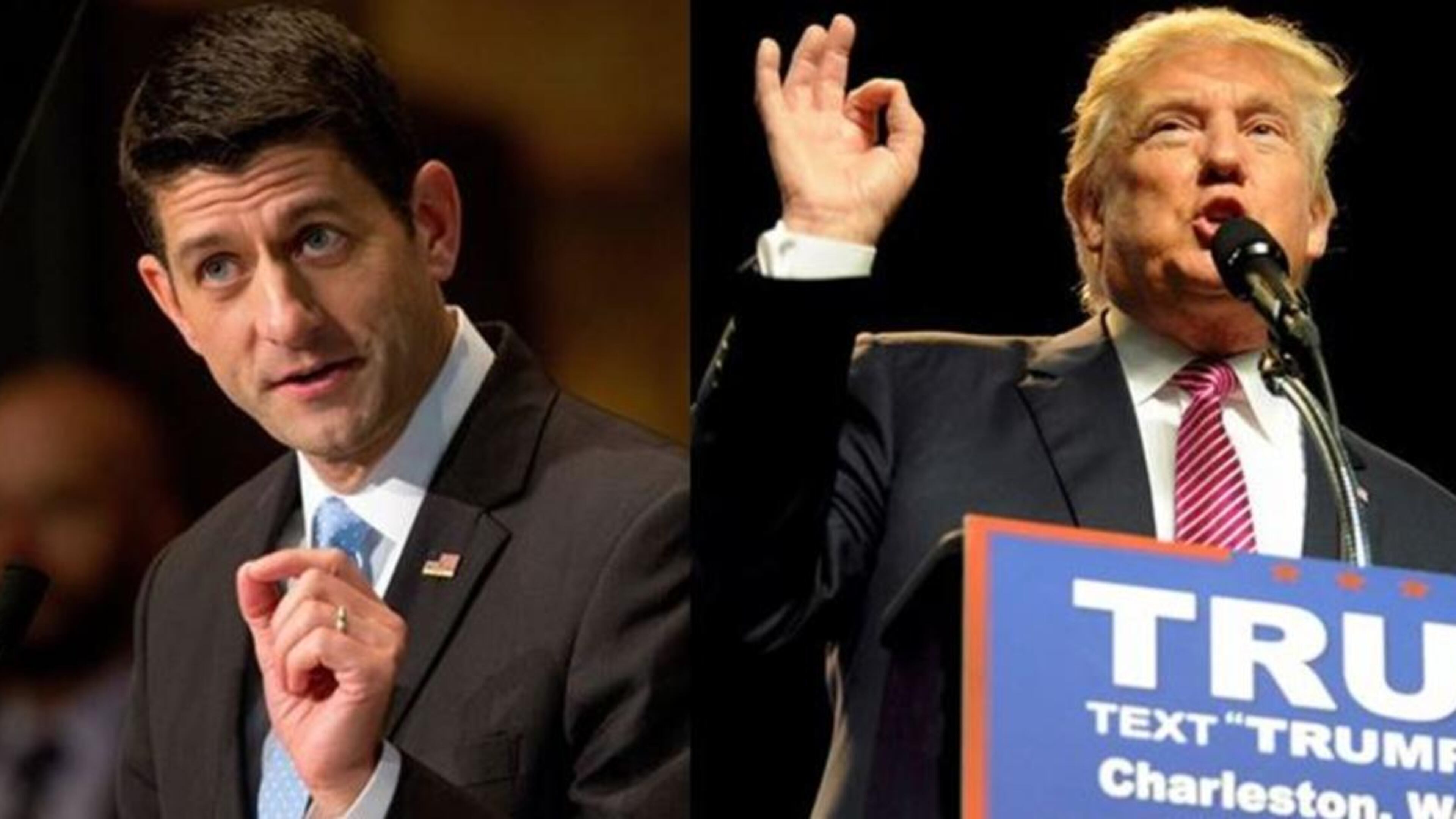 House Speaker Paul Ryan and Donald Trump. AP file.