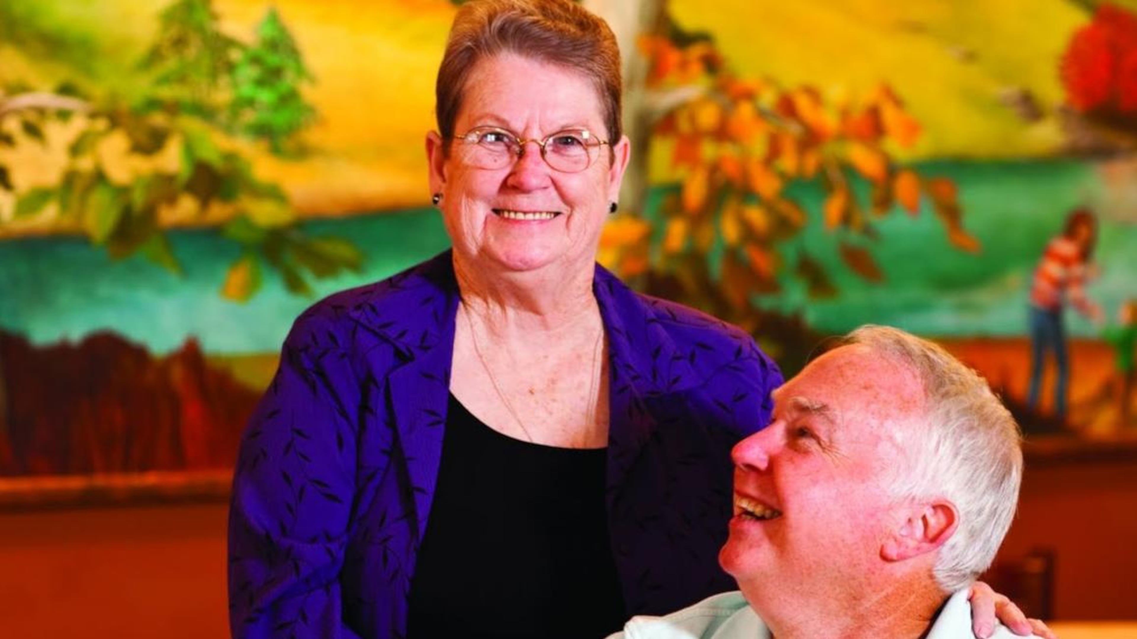Jo Carter, who had been the Goodwill Ambassador at Mary Mac’s Tea Room since 2006, is shown with a patron around 2010. She retired from that job in 2017. CONTRIBUTED BY DEBORAH WHITLAW LLEWELLYN