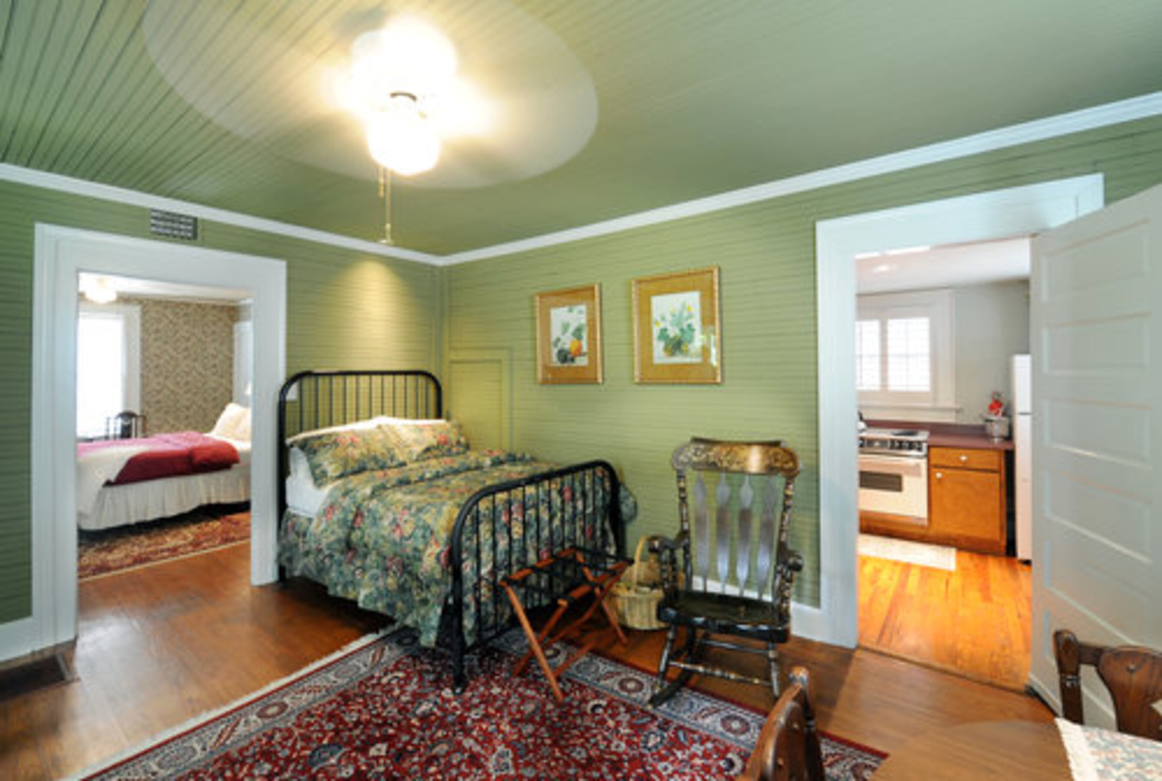 The interior of the original carriage house has been turned into a separate suite.