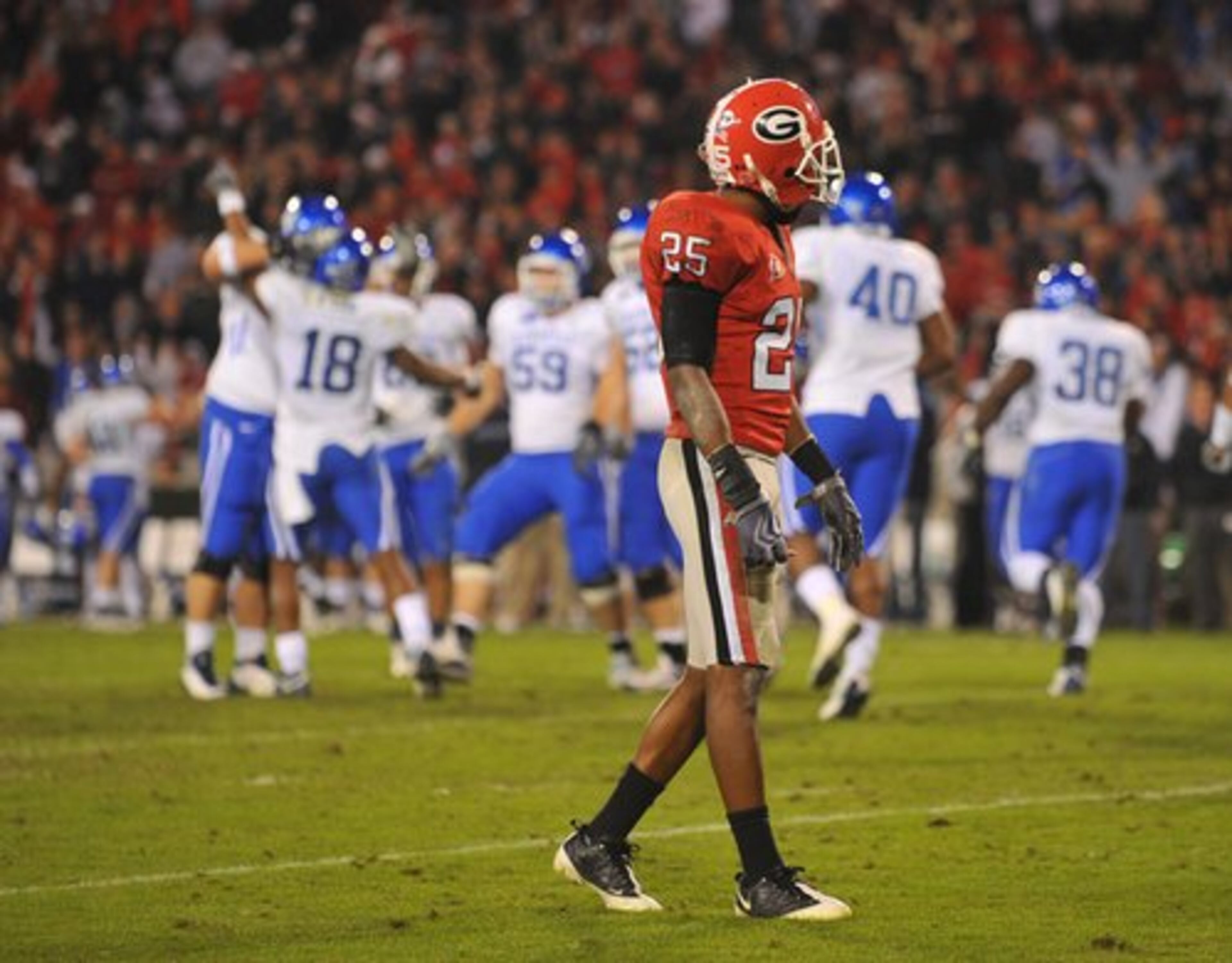 Oct. 23 at Kentucky: Georgia surely won't play as badly against the Wildcats as it did this past season, when four second-half turnovers gave away the game and probably a trip to the Outback Bowl. The Cats have a new head coach, with Joker Phillips succeeding the retired Rich Brooks.