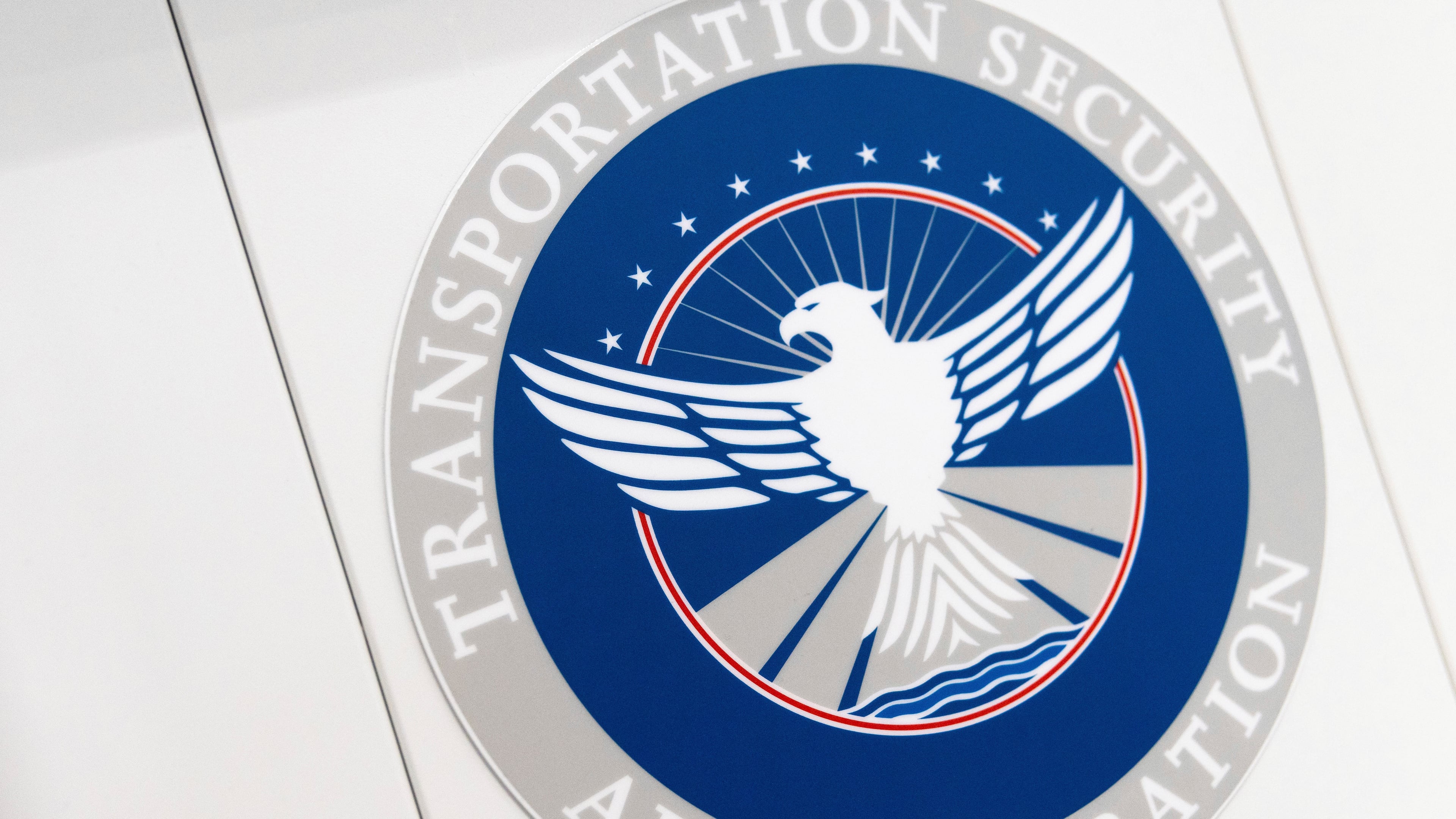 FILE - A Transportation Security Administration sign at a Baltimore-Washington International Thurgood Marshall Airport security checkpoint, Wednesday, April 26, 2023, in Glen Burnie, Md. (AP Photo/Julia Nikhinson, File)