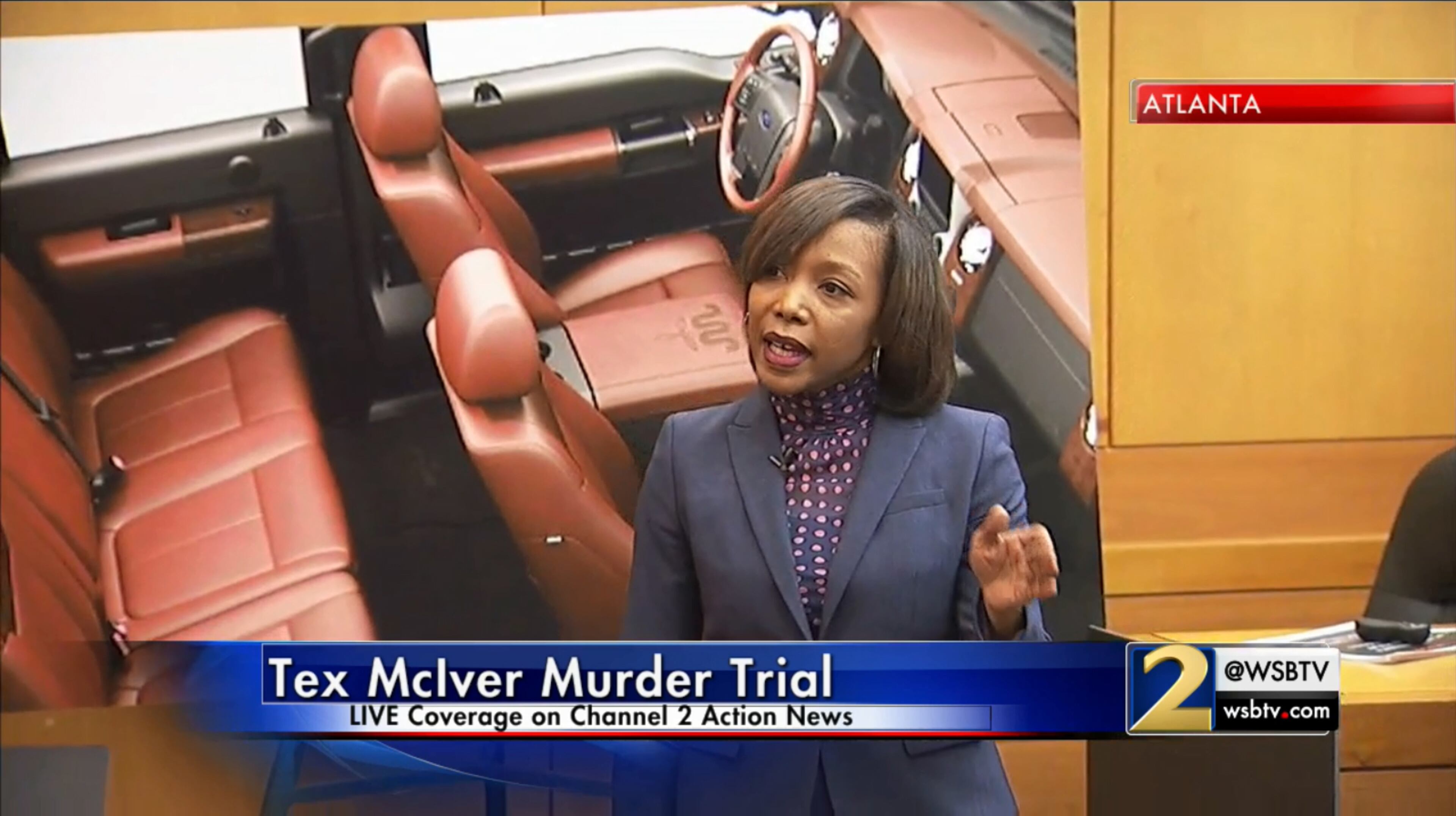 Assistant District Attorney Seleta Griffin gives the prosecution's opening statement in the murder trial of Tex McIver on March 13, 2018 in the Fulton County Courthouse. (Channel 2 Action News)