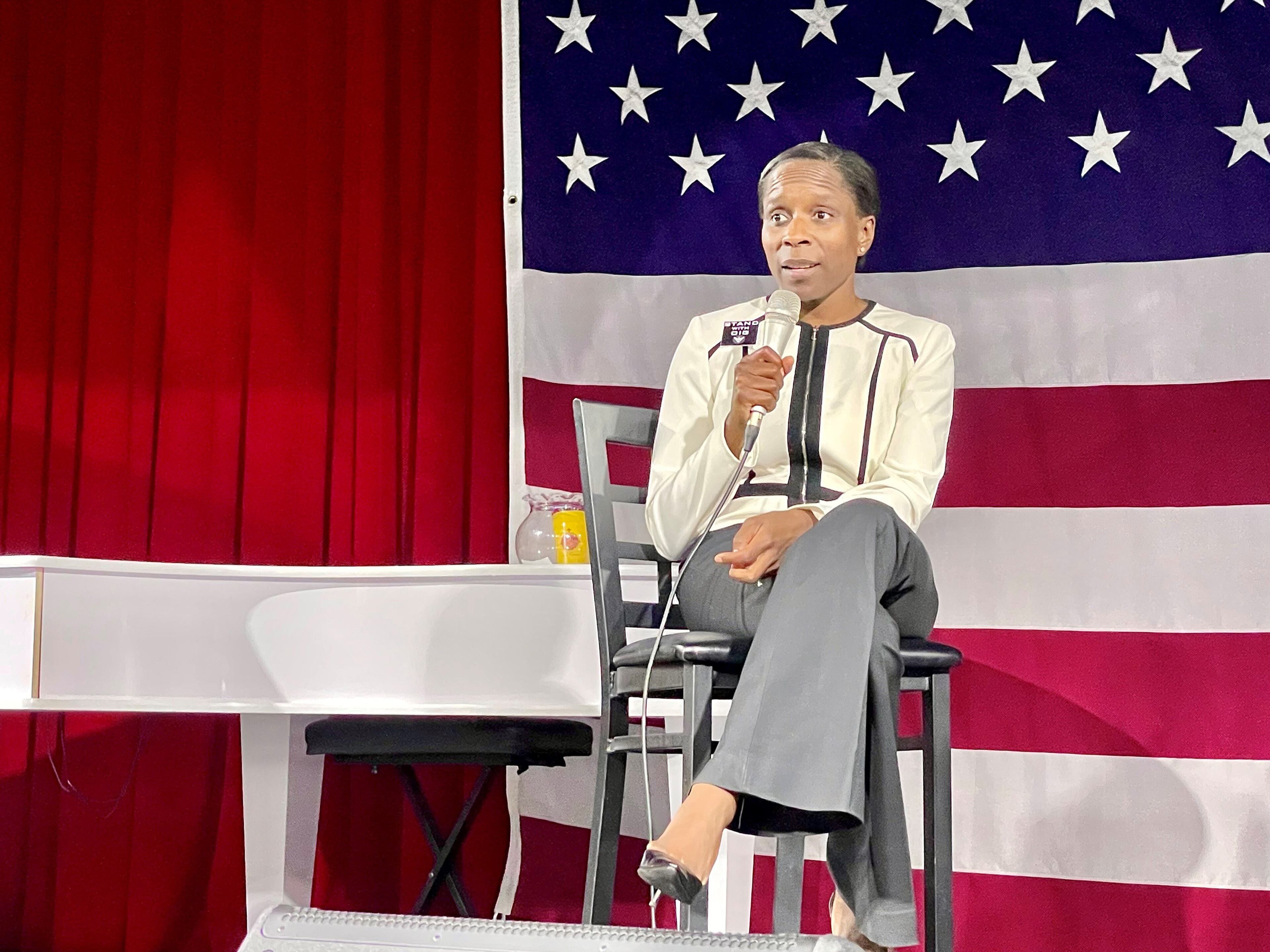 City of Atlanta Inspector General Shannon Manigault speaks at an Atlanta Young Republicans' event in 2024.