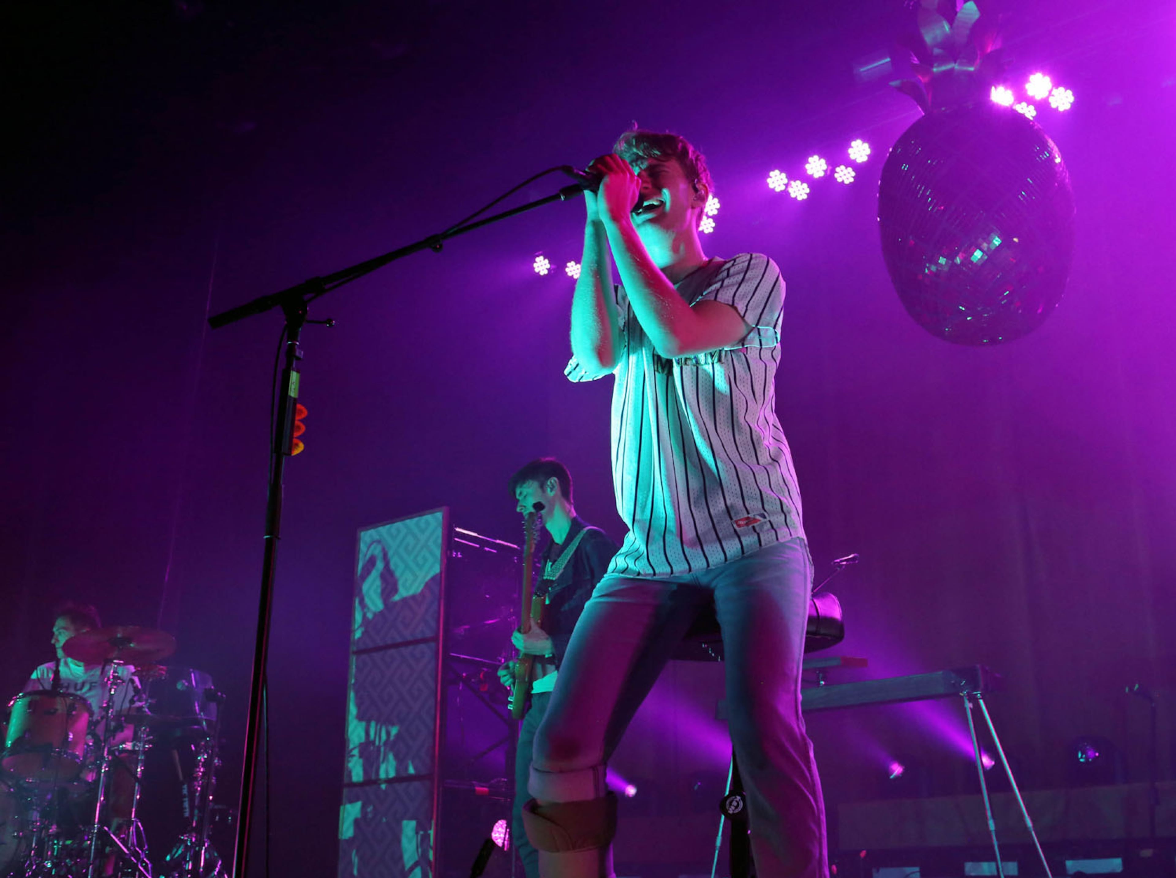 #9 of #34. PLEASE KEEP IN SEQUENTIAL ORDER FOR THE CONTINUITY OF THE GALLERY.
The Coca Cola Roxy Theater held its grand opening celebration on Saturday, April 8, 2017, with British indie favorites Glass Animals and Australia's Jagwar Ma selling out the venue for Radio 105.7's fouth birthday party bash. Located in the nearly completed Battery entertainment district, next to SunTrust Park, new home of the Atlanta Braves, the gorgeous, nearly 4,000 capacity venue got positive grades from most of the VIP's and concert fans in attendence.
Robb Cohen Photography & Video /RobbsPhotos.com