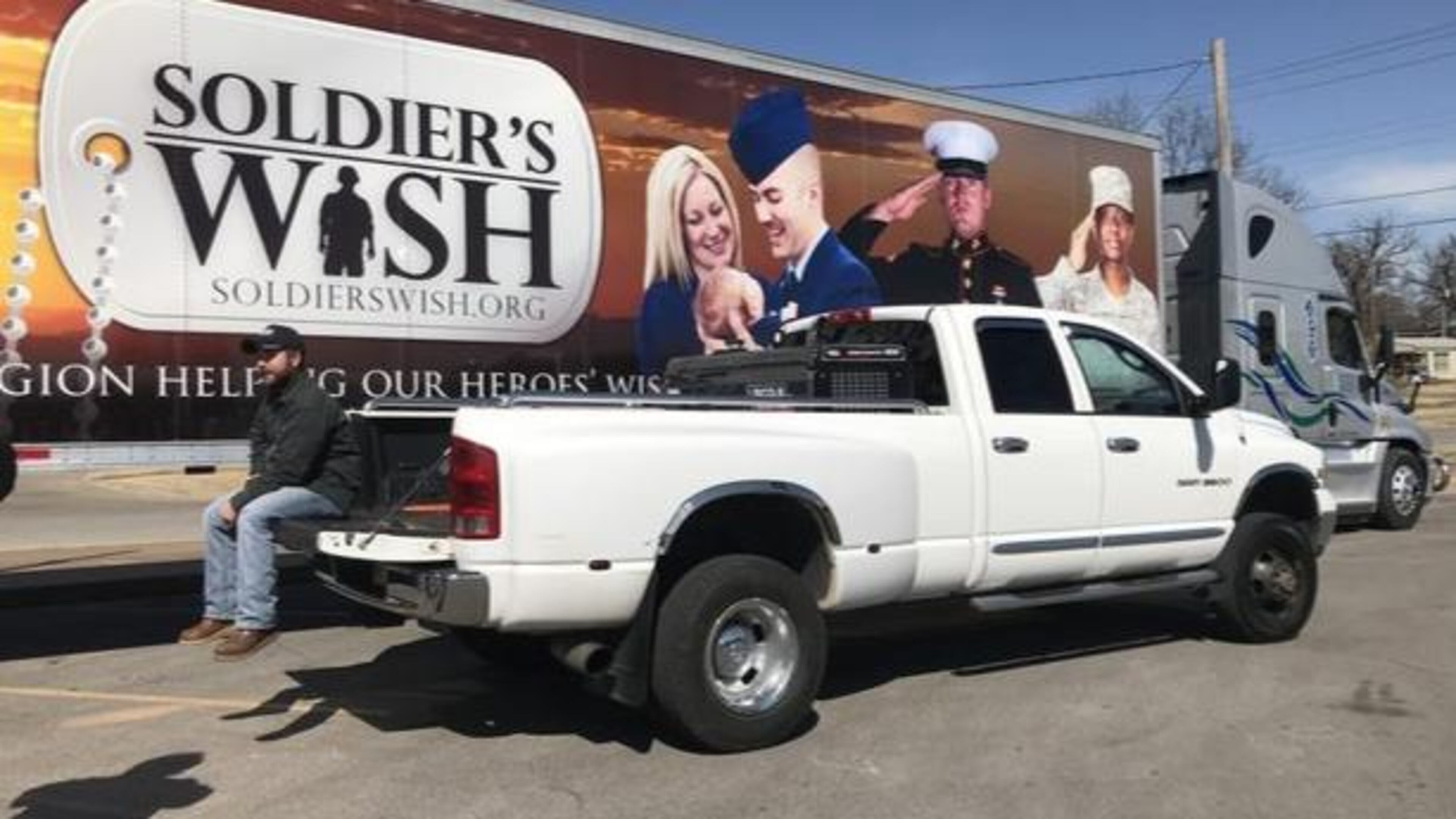 Aaron Eubanks received a new truck to replace the one that was stolen on New Year's Day.