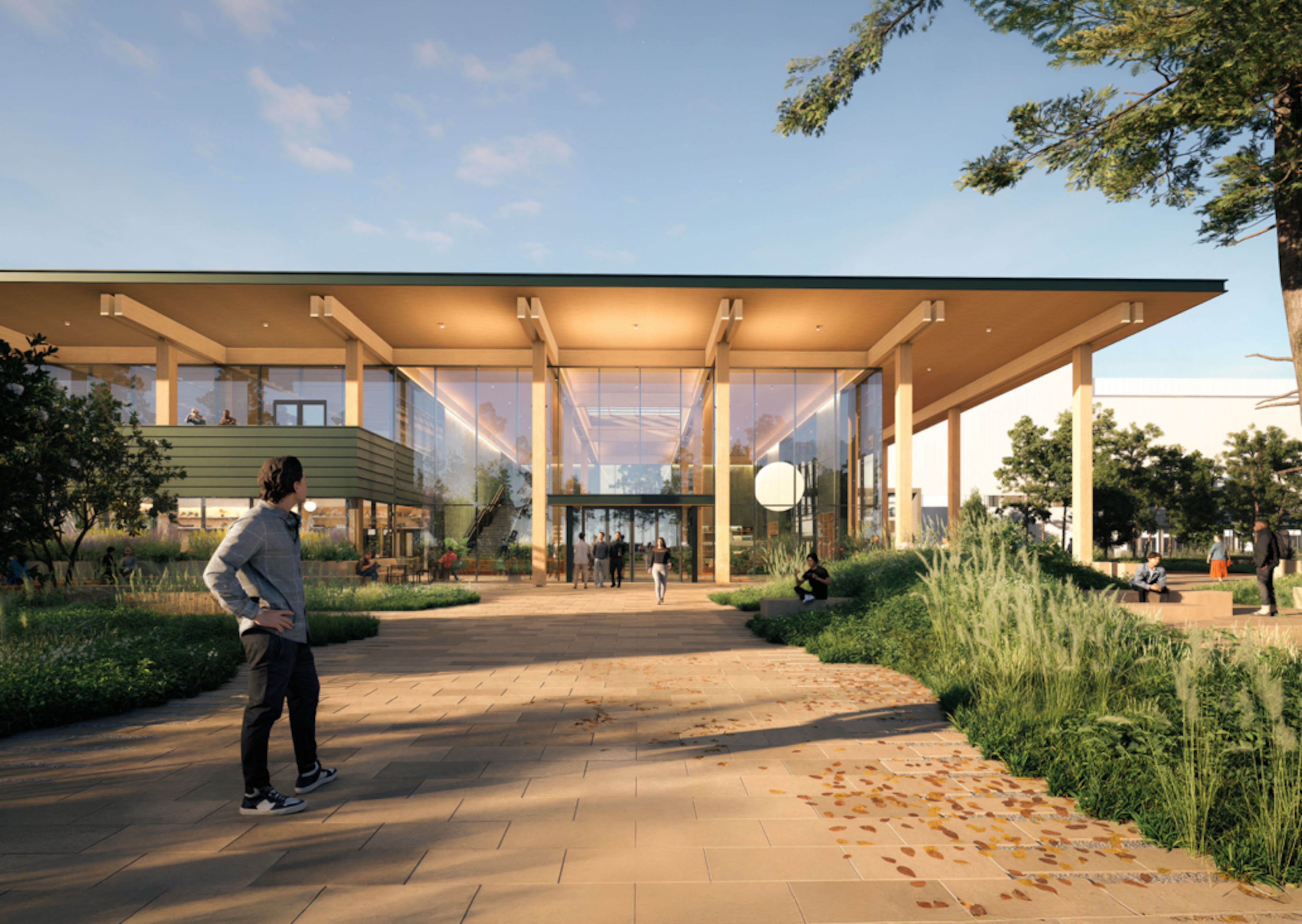 This is a rendering of the outside of Rivian's planned service delivery center at its future $5 billion factory in Georgia. (Courtesy of Rivian) Permission email submitted