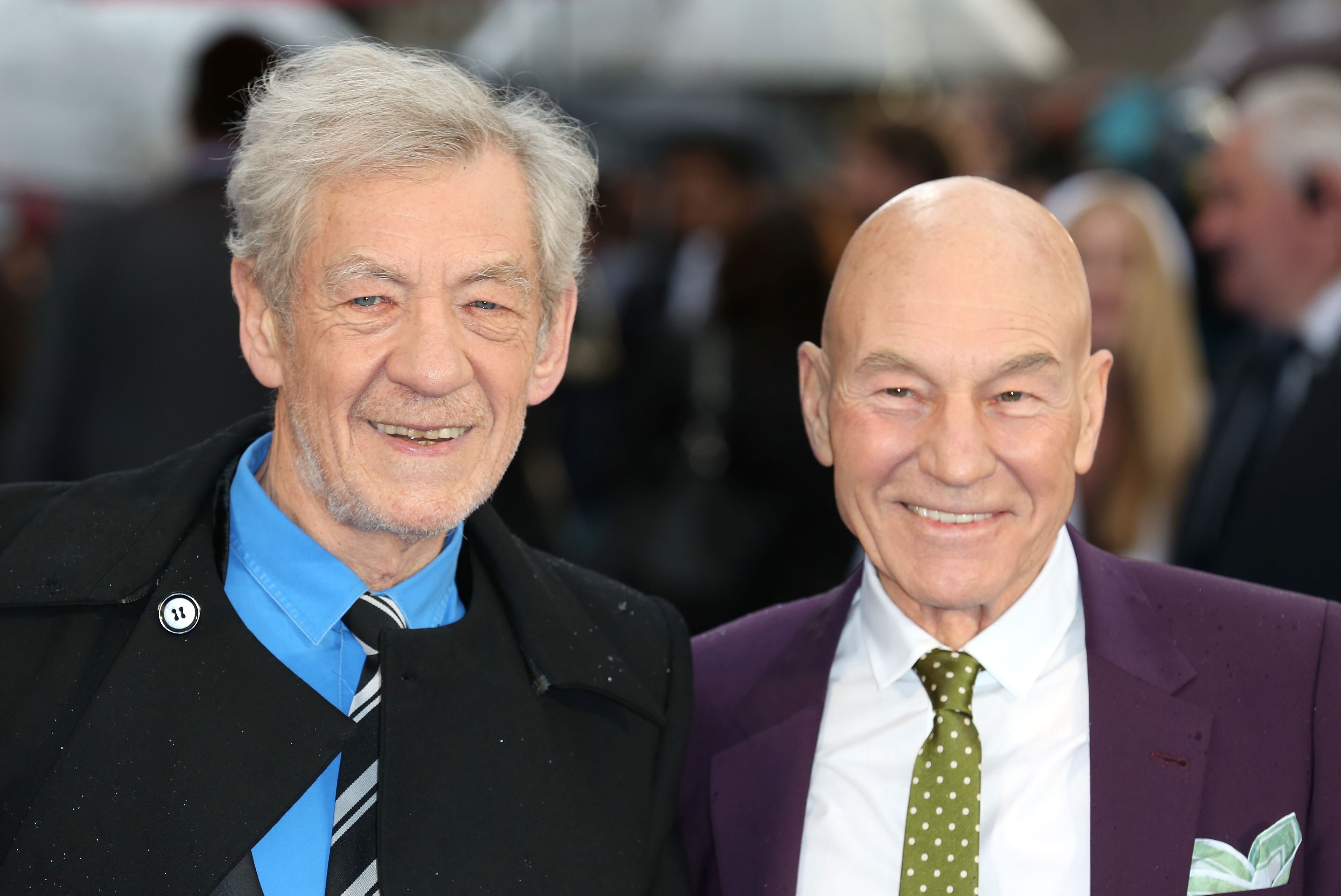 LONDON, ENGLAND - MAY 12: Sir Ian McKellen and Patrick Stewart attend the UK Premiere of "X-Men: Days of Future Past" at Odeon Leicester Square on May 12, 2014 in London, England. (Photo by Tim P. Whitby/Getty Images)