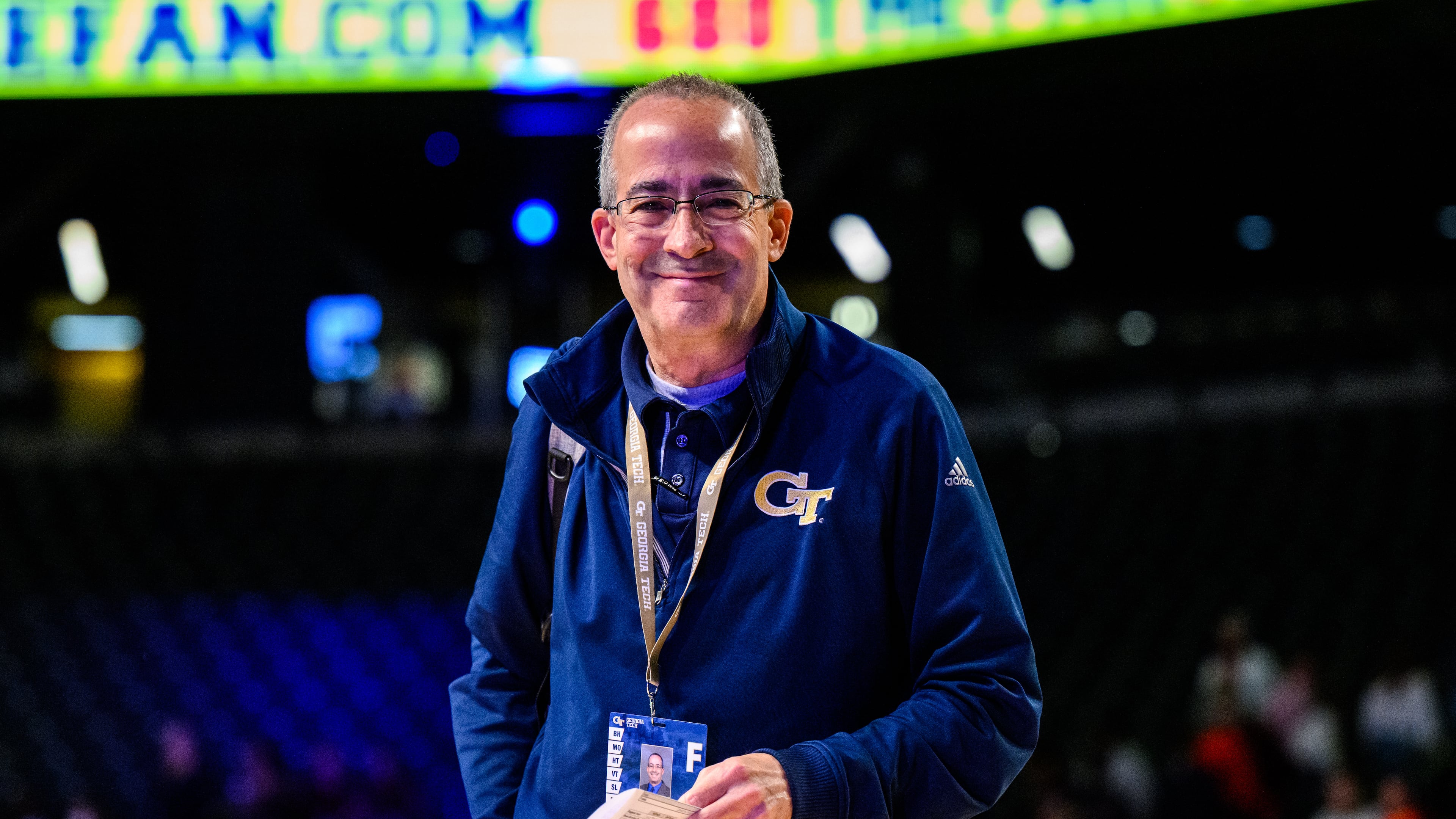 Georgia Tech associate director for communications and public relations Mike Stamus retired June 31 after 42 years with Tech athletics. (Georgia Tech athletics/Danny Karnik)