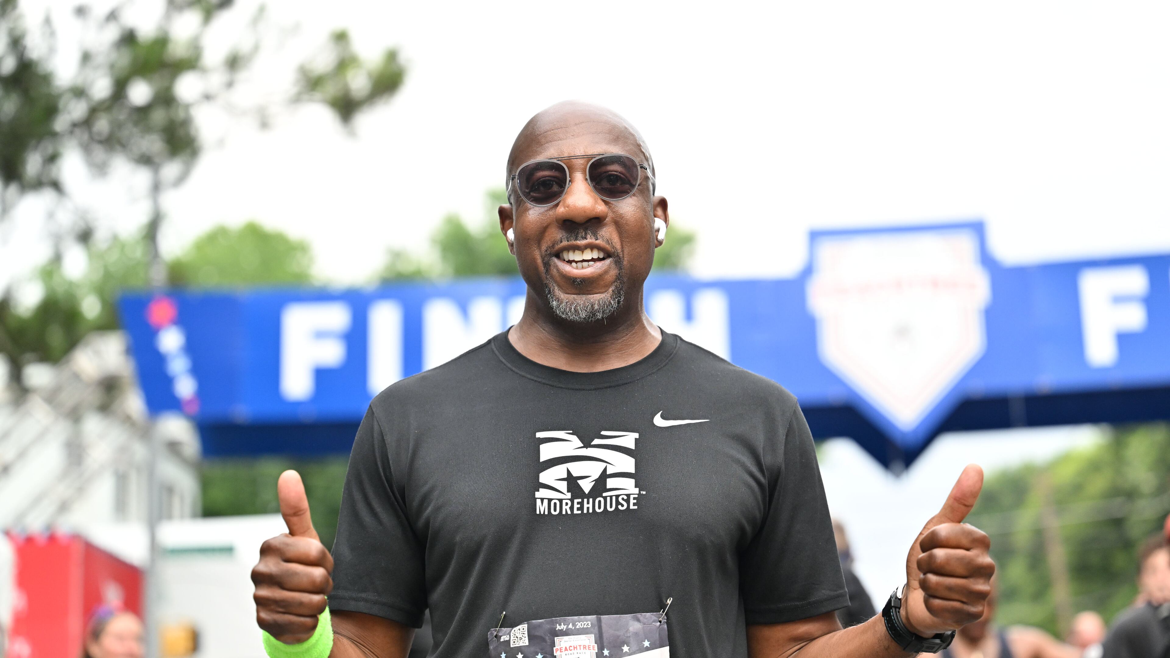 U.S. Sen. Raphael Warnock following the race in 2023. Courtesy of Paul Ward Photography