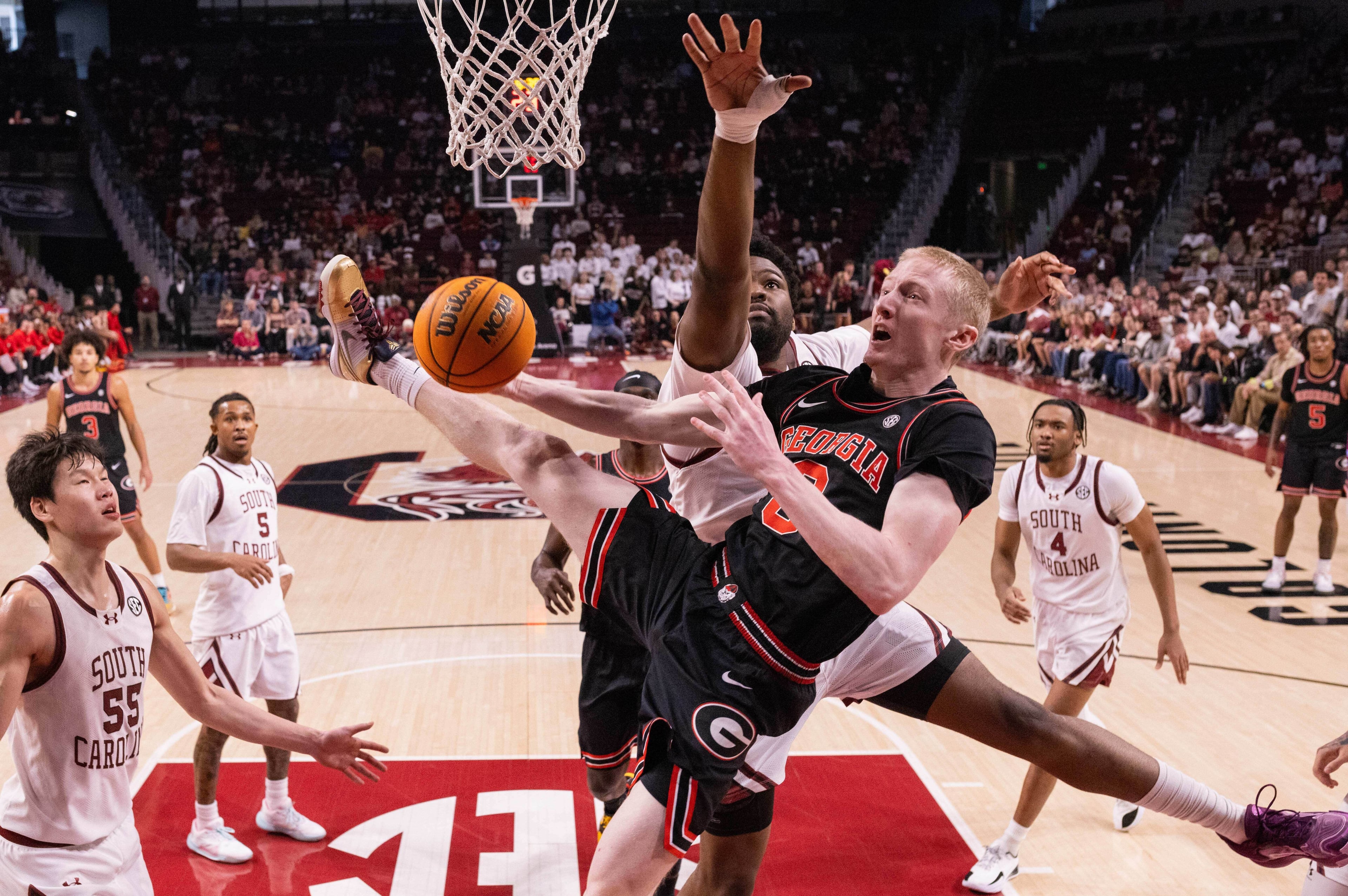 Georgia South Carolina Basketball Blue Cain