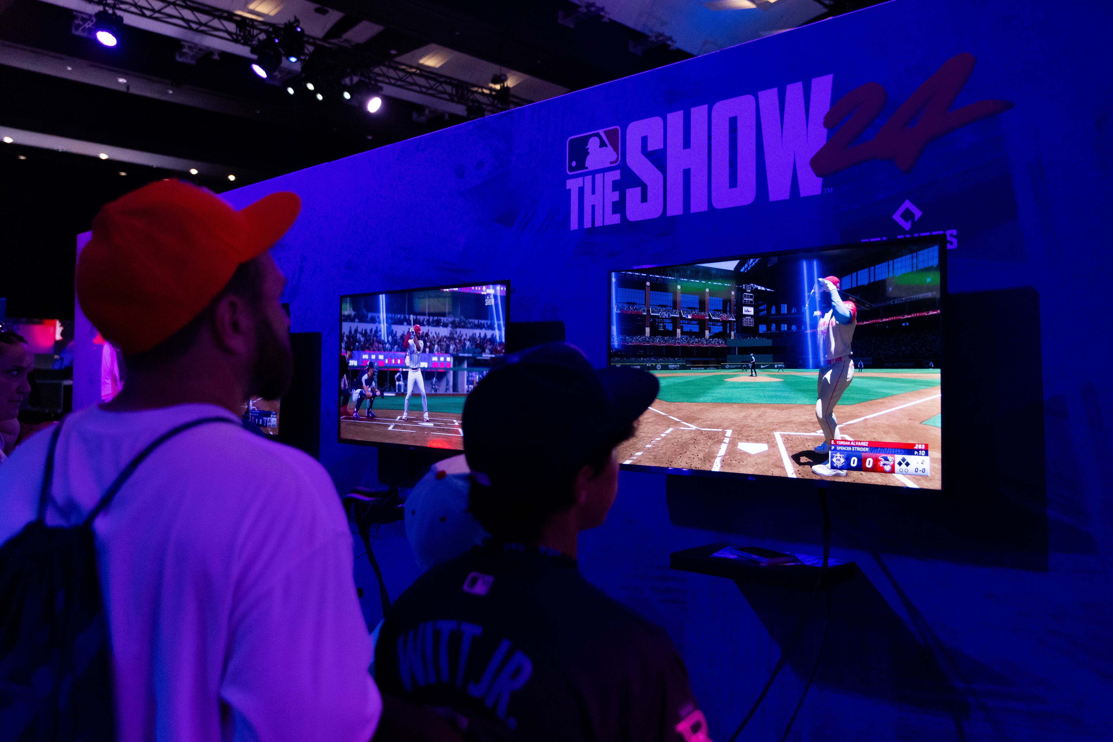 ARLINGTON, TX - JULY 13: Fans play MLB: The Show during the 2024 Capital One All-Star Village at Globe Life Field on Saturday, July 13, 2024 in Arlington, Texas. (Photo by Ray Bahner/MLB Photos via Getty Images)