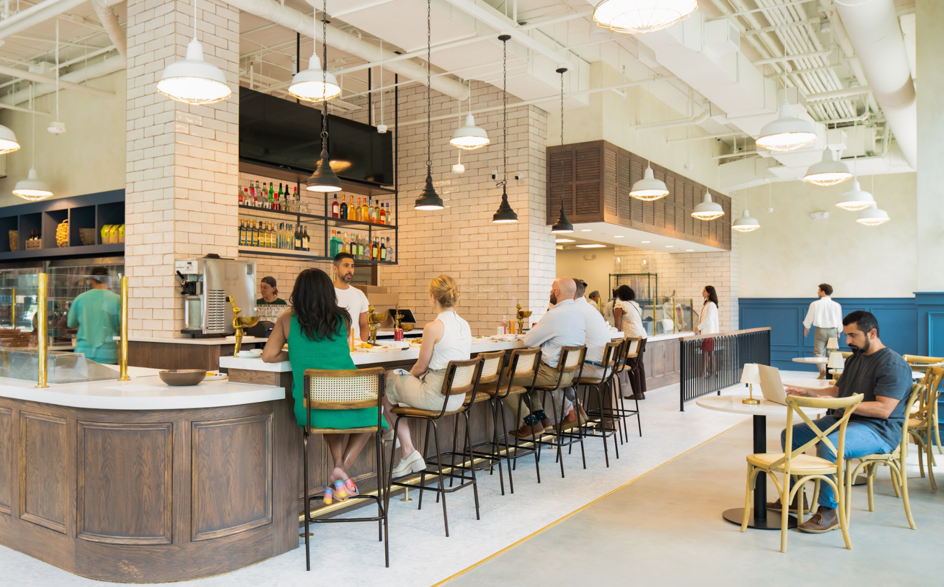 All-day restaurant and coffee shop Necessary Purveyor has opened on the ground floor of Ponce City Market's hotel, Scout Living. (Courtesy of Jamestown)