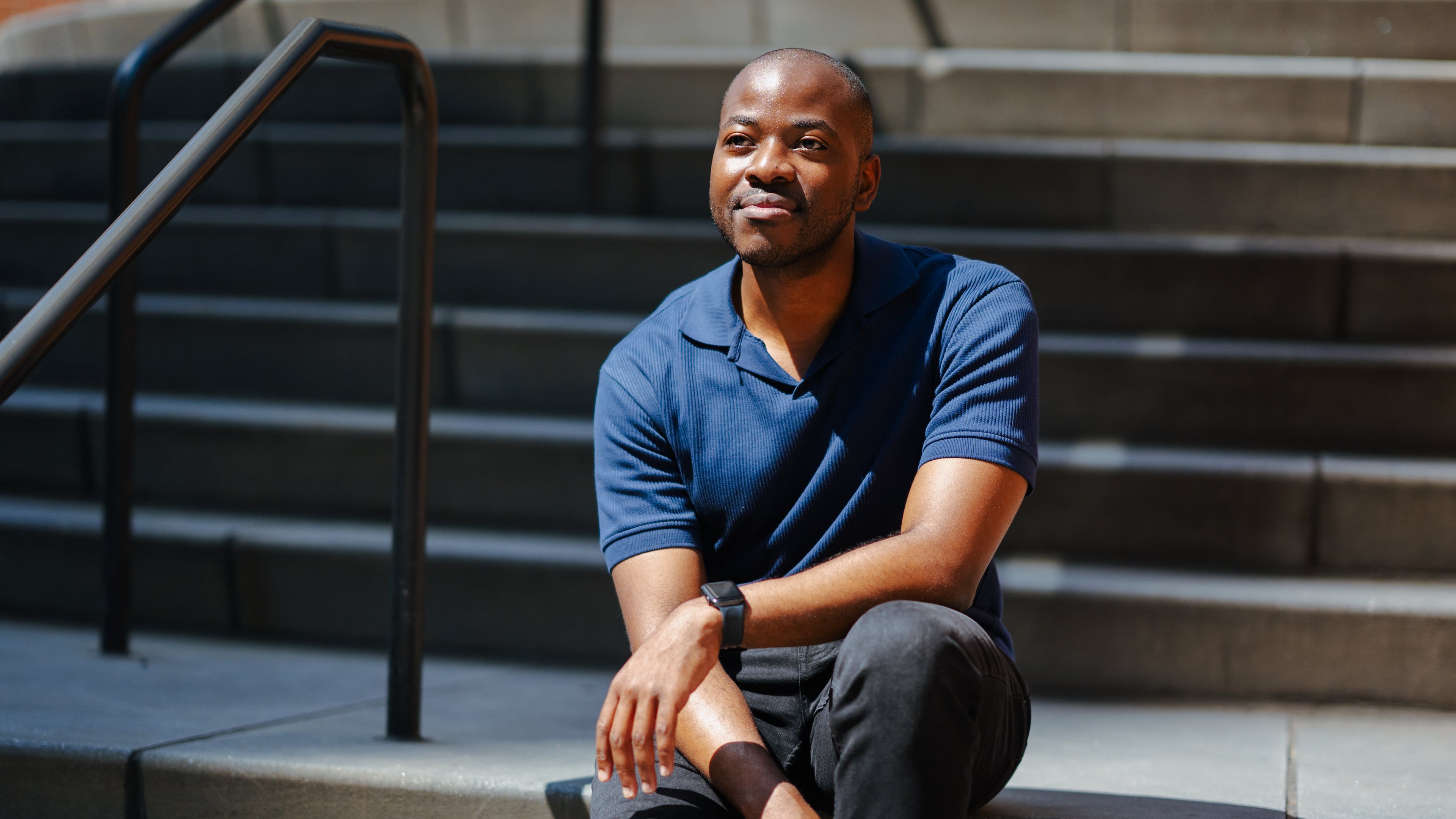 Floyd Jones, the founder of BackBlack, an initiative that supports underfunded Black-led nonprofits, poses for a portrait in Washington Heights, Wednesday, Aug. 19, 2026, in New York. (AP Photo/Angelina Katsanis)