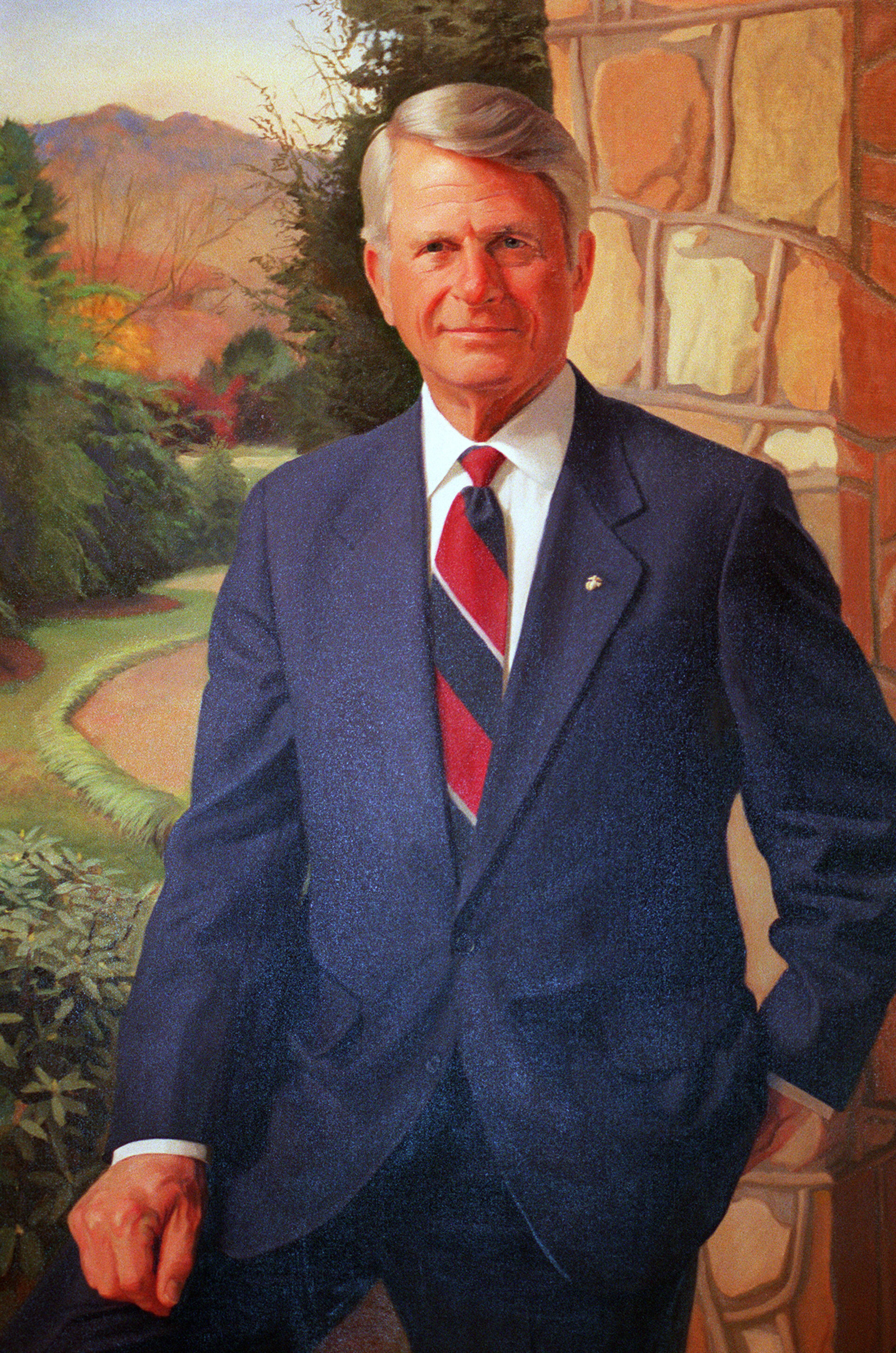 990106. ATLANTA. The official portrait at the state capitol of Gov Zell Miller. RICH ADDICKS/STAFF