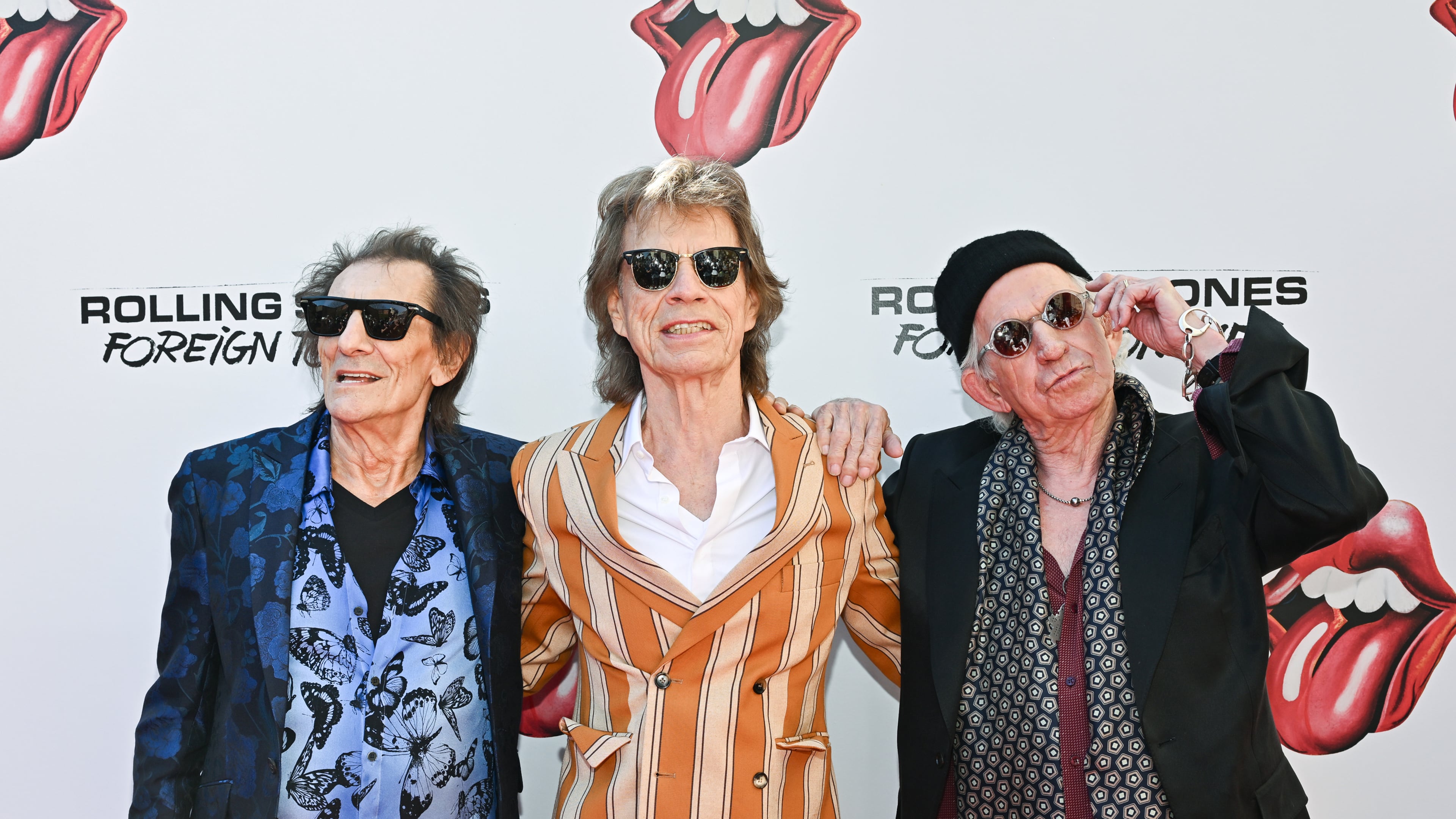Ronnie Wood, left, Mick Jagger and Keith Richards attend The Rolling Stones "Foreign Tongues" album launch event on Tuesday, May 5, 2026, in New York. (Photo by Evan Agostini/Invision/AP)
