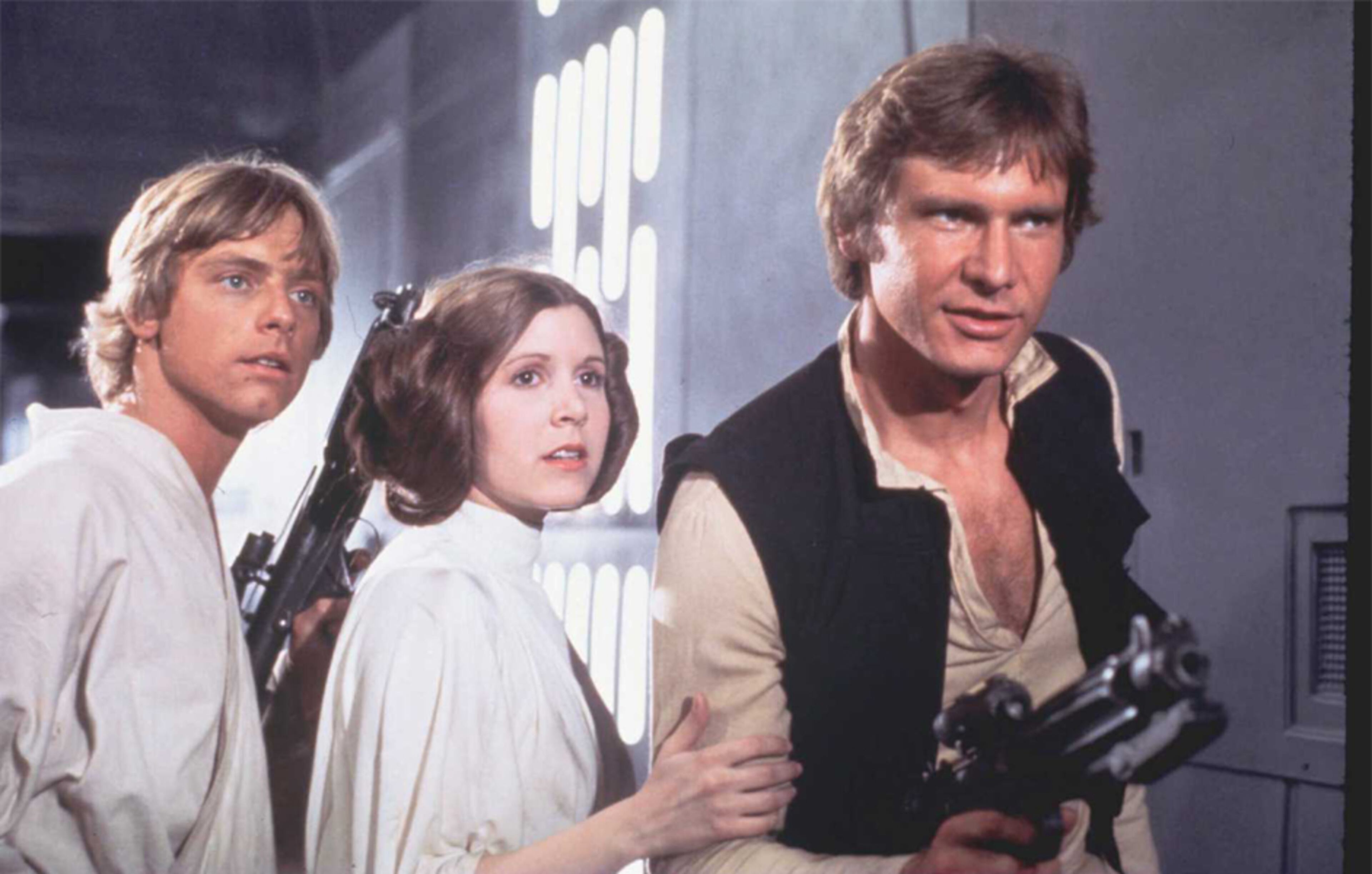 7 "Star Wars" films: Star Wars Episode IV: A New Hope (1977), Star Wars Episode V: The Empire Strikes Back (1980), Star Wars Episode VI: Return Of The Jedi (1983), Star Wars Episode I: The Phantom Menace (1999), Star Wars Episode II: Attack Of The Clones (2002), Star Wars Episode III: Revenge Of The Sith (2005), Star Wars: The Clone Wars (2008). The latest "Star Wars" film, "Star Wars: Episode VII - The Force Awakens," set to be released in December 2015, will take place 30 years after " Star Wars: Episode VI - Return of the Jedi." BPI DIGITAL PHOTO ?1997 LUCAS FILM LTD