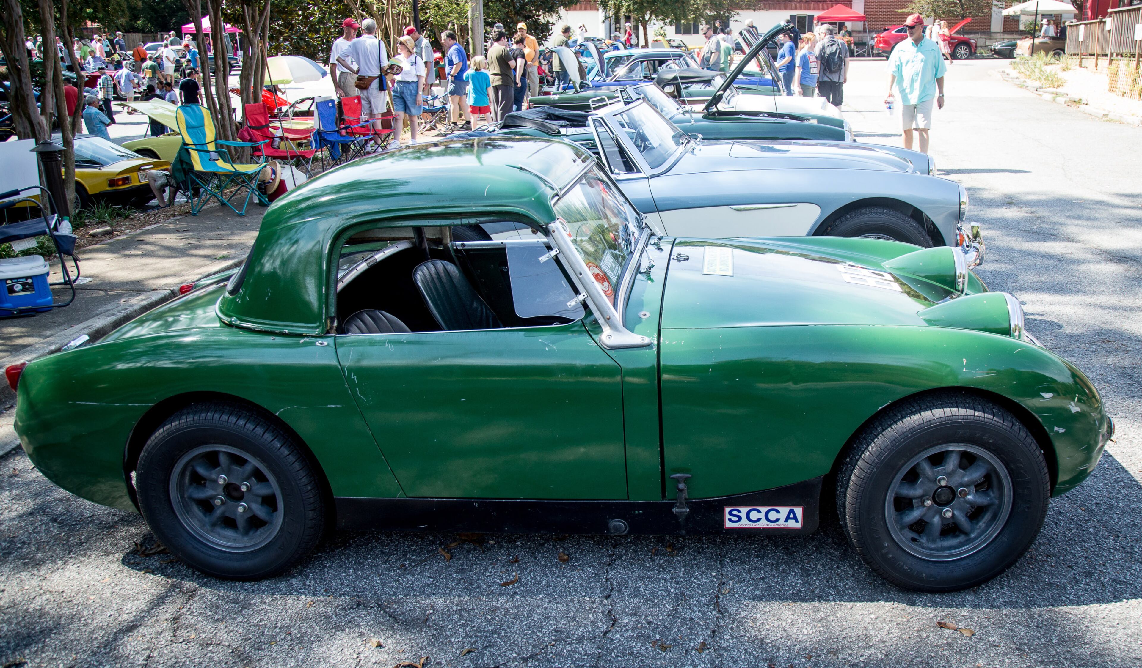 A 1959 Austin Healey was among the cars on display at the 8th annual Atlanta British Car Fayre in downtown Norcross on Saturday, Sept. 8, 2018. (Photo: STEVE SCHAEFER / SPECIAL TO THE AJC)