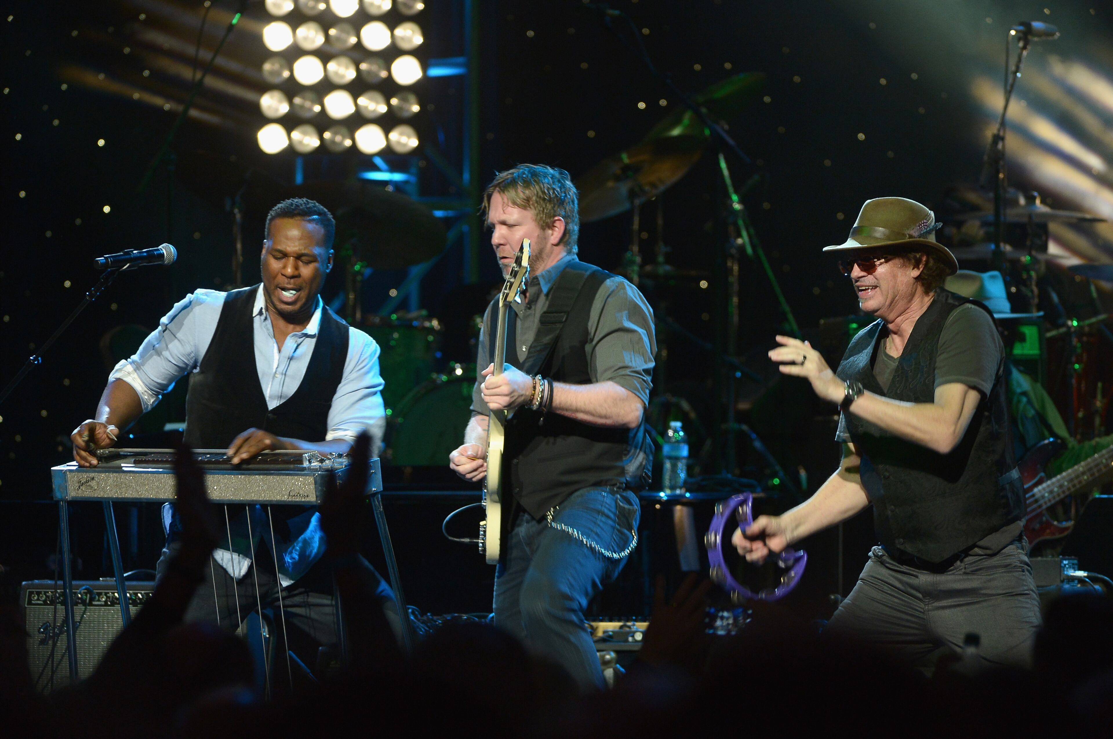 ATLANTA, GA - JANUARY 10: Robert Randolph, Devon Allman, and Jimmy Hall perform during All My Friends: Celebrating the Songs & Voice of Gregg Allman at The Fox Theatre on January 10, 2014 in Atlanta, Georgia. (Photo by Michael Loccisano/Getty Images)