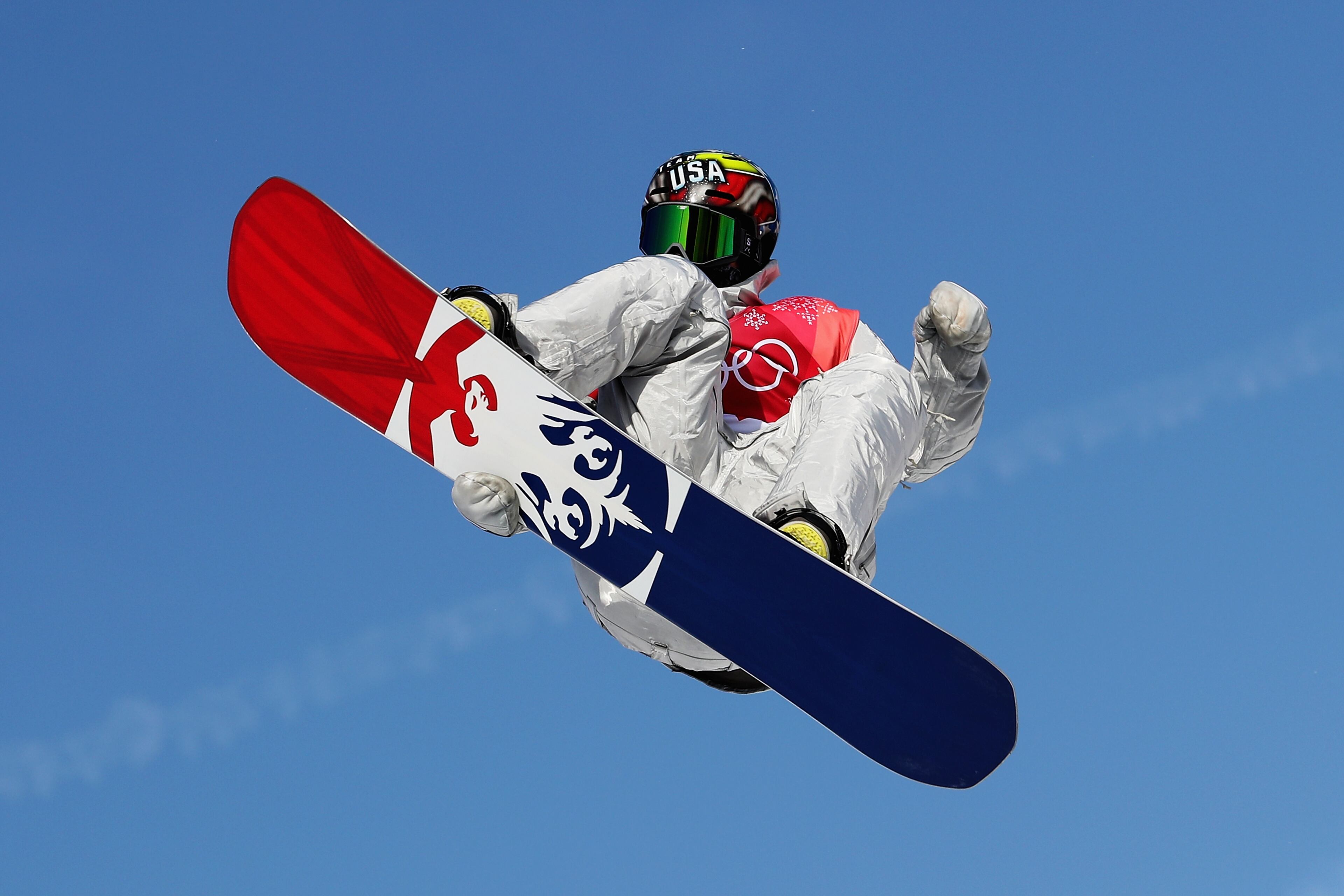 PYEONGCHANG-GUN, SOUTH KOREA - FEBRUARY 21: Chris Corning of the United States competes during the Men's Big Air Qualification on day 12 of the PyeongChang 2018 Winter Olympic Games at Alpensia Ski Jumping Centre on February 21, 2018 in Pyeongchang-gun, South Korea. (Photo by Al Bello/Getty Images)