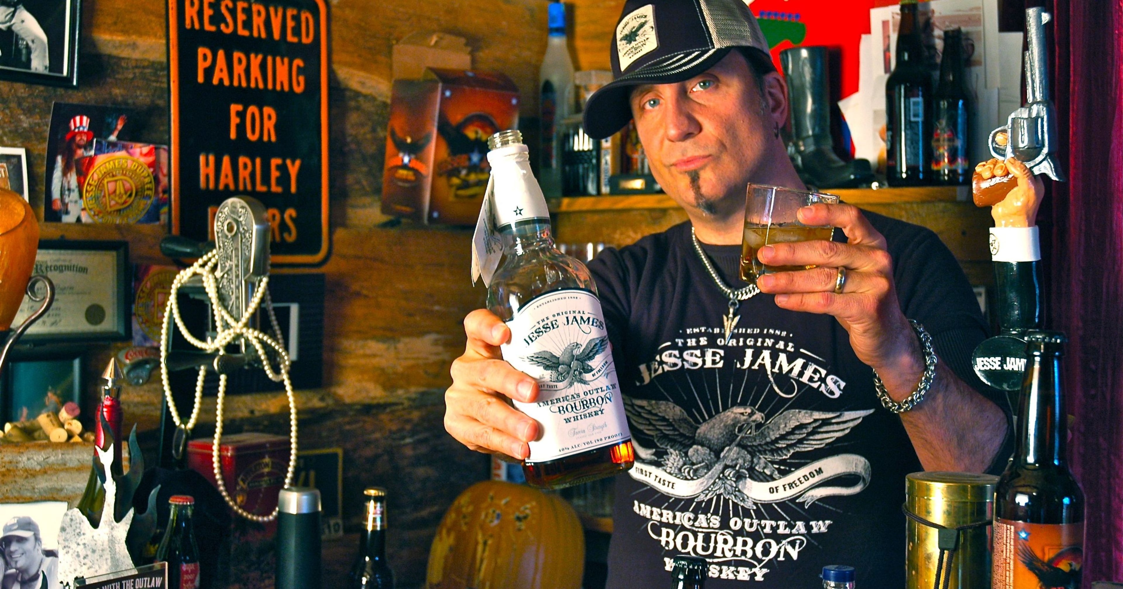 Jesse James Dupree and his whiskey. Photo: Contributed