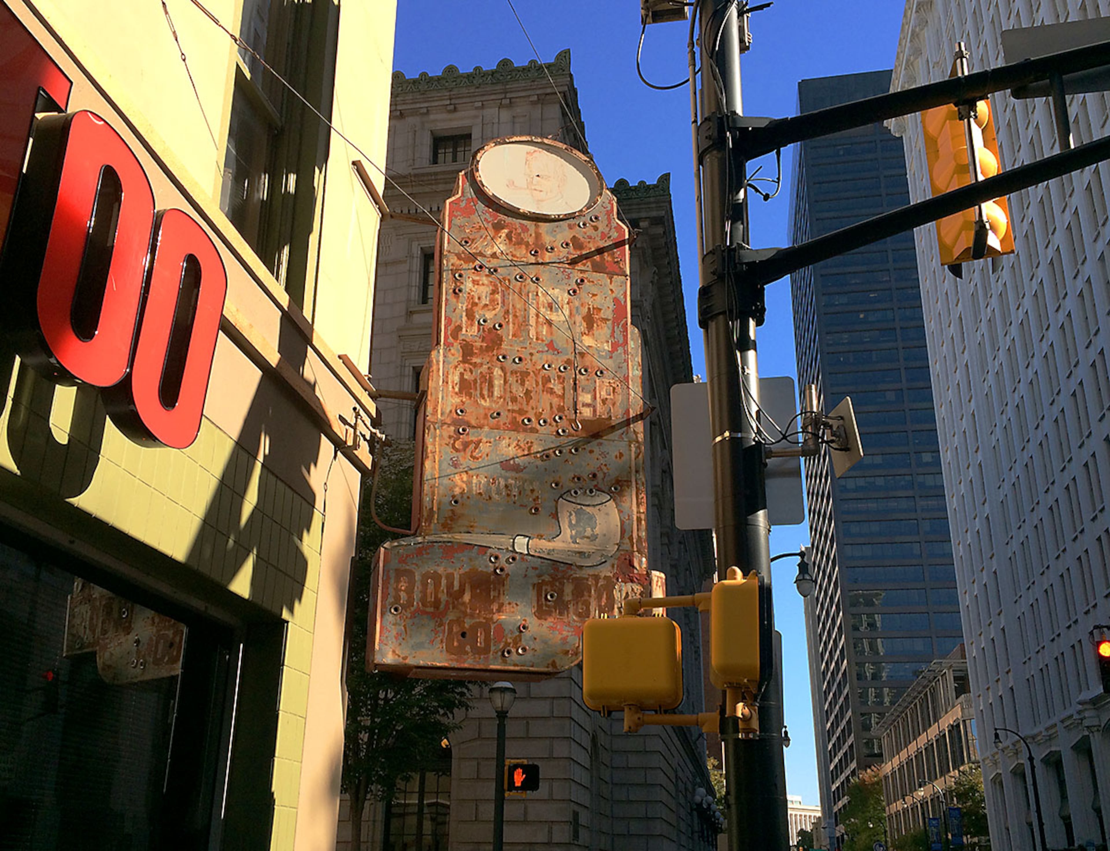 Royal Cigar Co.: Even in its state of disrepair, the "Pipe Corner" sign at Forsyth and Walton streets still commands more attention than most working signs you'll see. And if the sign's face reminds you of a zombie's complexion, that may be because it had a role in "The Walking Dead" pilot from 2010. The Royal Cigar Co. name is no longer in use, but there's a part of that company, which was founded in 1922, that is still an ongoing enterprise -- and that's an afterlife that any zombie would envy. (PETE CORSON / pcorson@ajc.com)