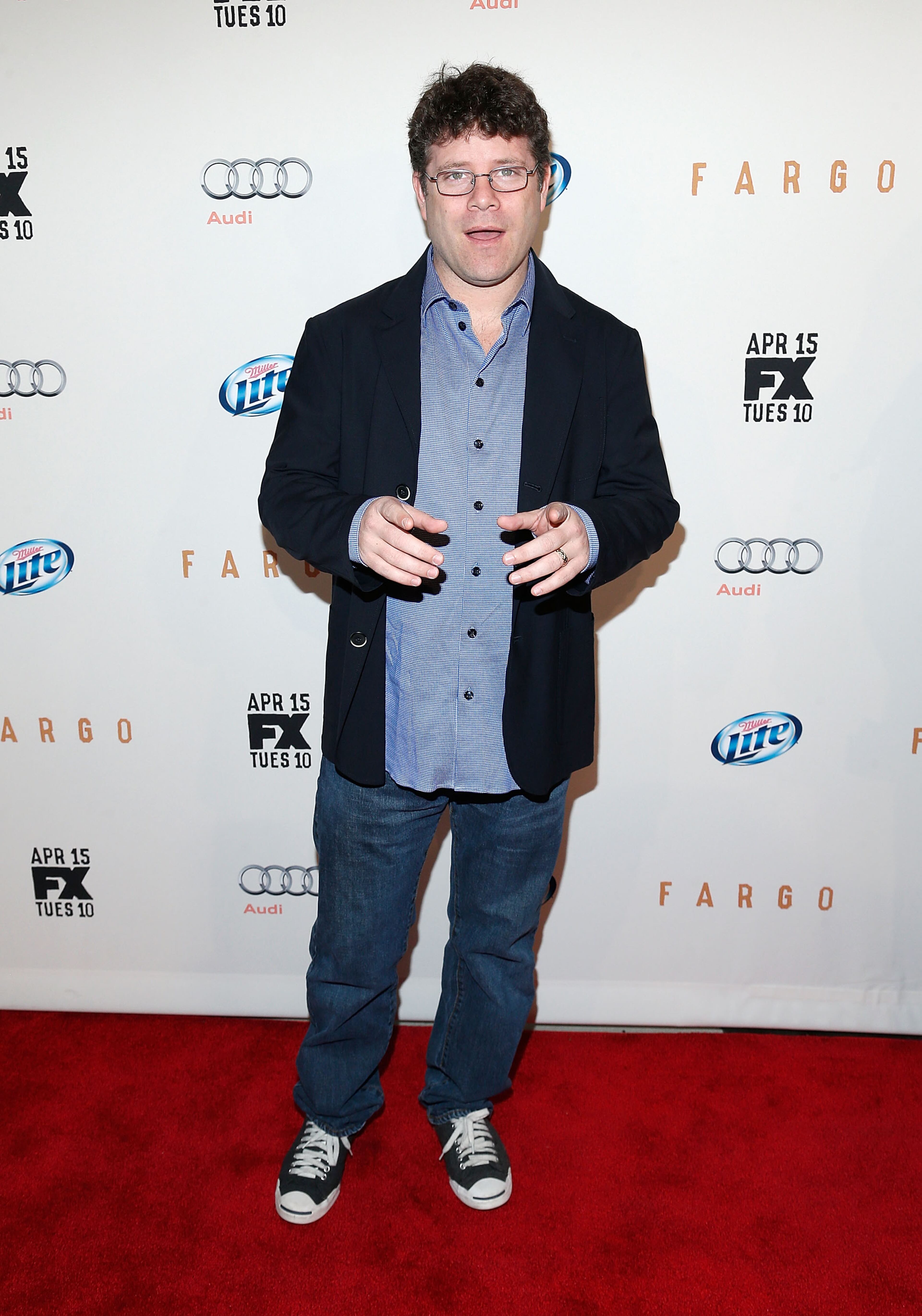 NEW YORK, NY - APRIL 09: Actor Sean Astin attends the FX Networks Upfront screening of "Fargo" at SVA Theater on April 9, 2014 in New York City. (Photo by Jemal Countess/Getty Images)