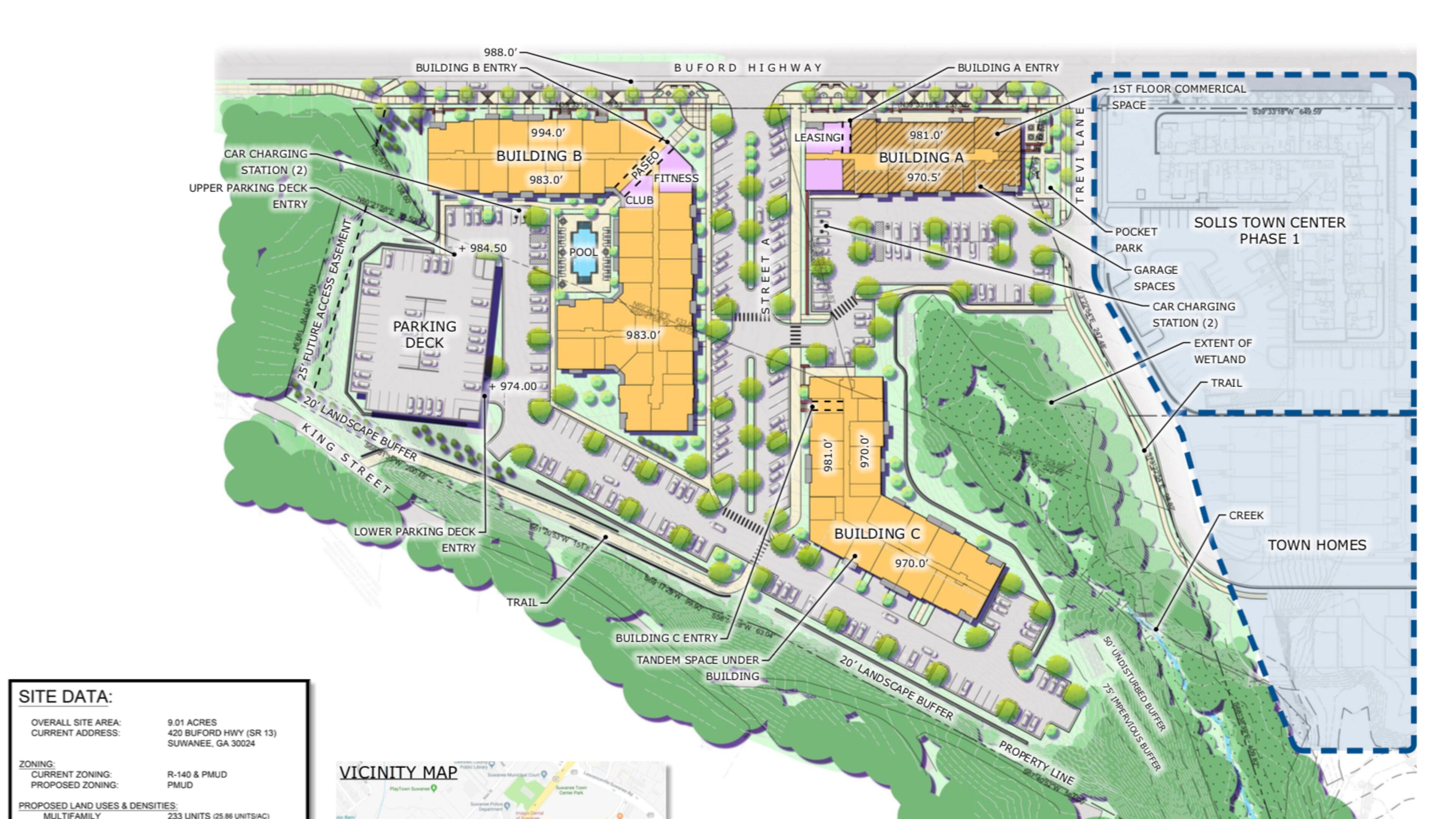 The Suwanee City Council recently approved changes to the approved concept plan for Solis Phase II. Courtesy City of Suwanee