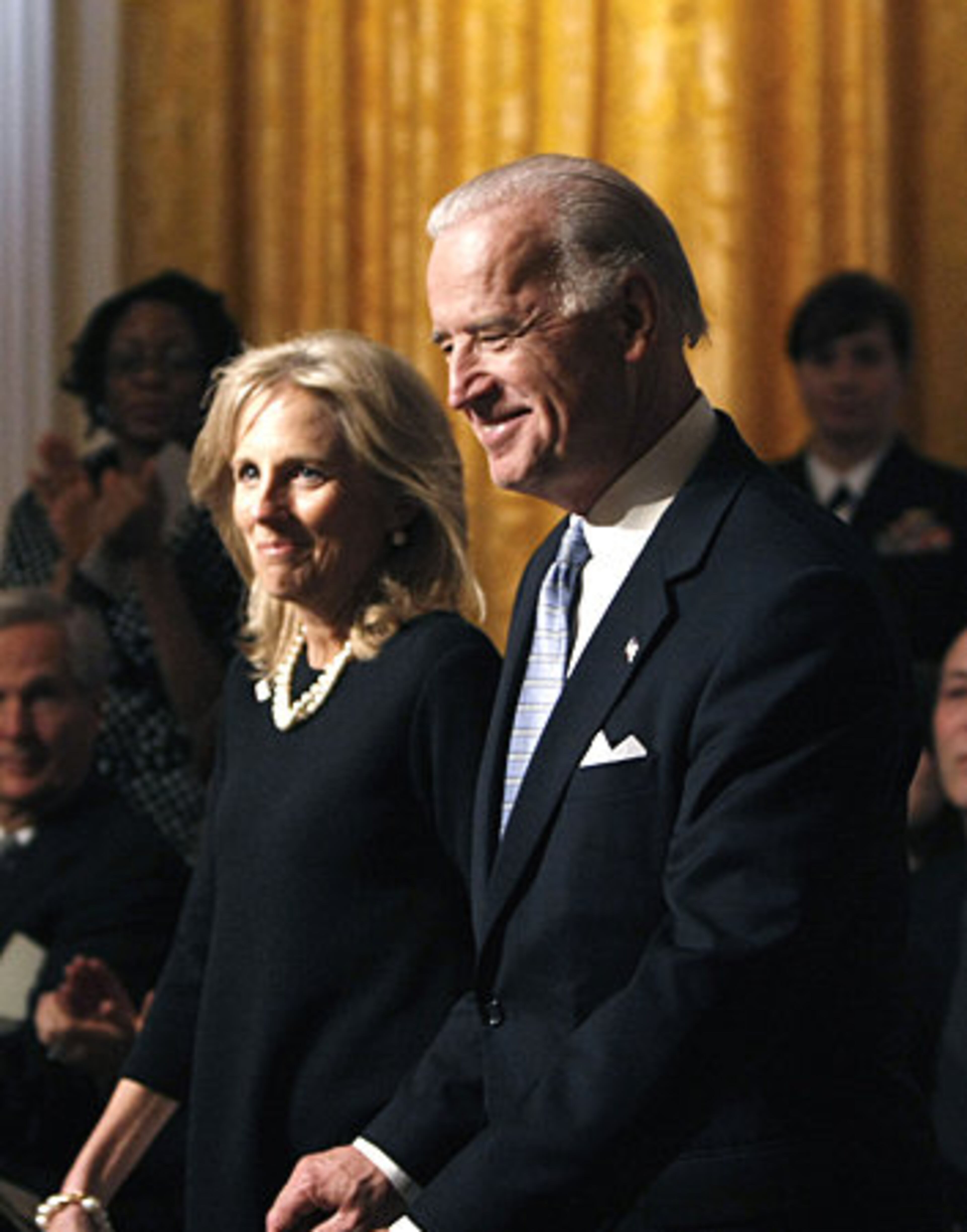 Vice President Joseph Biden and his wife Jill Biden arrive.