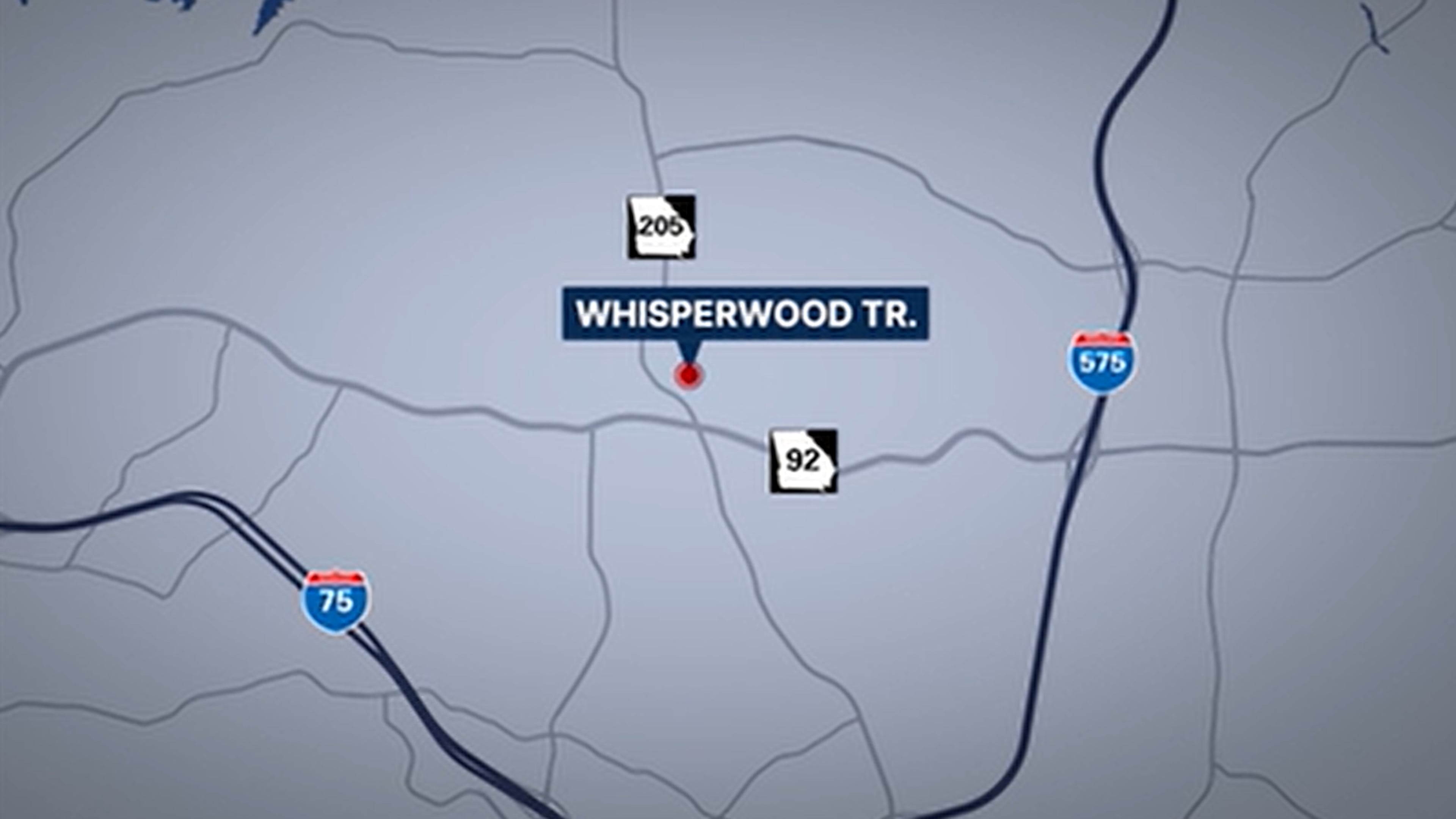 A man was killed by deputies at a home on Whisperwood Trail in Cherokee County, where his mother was found dead inside Saturday night, the sheriff's office said. (Courtesy of WSB-TV)