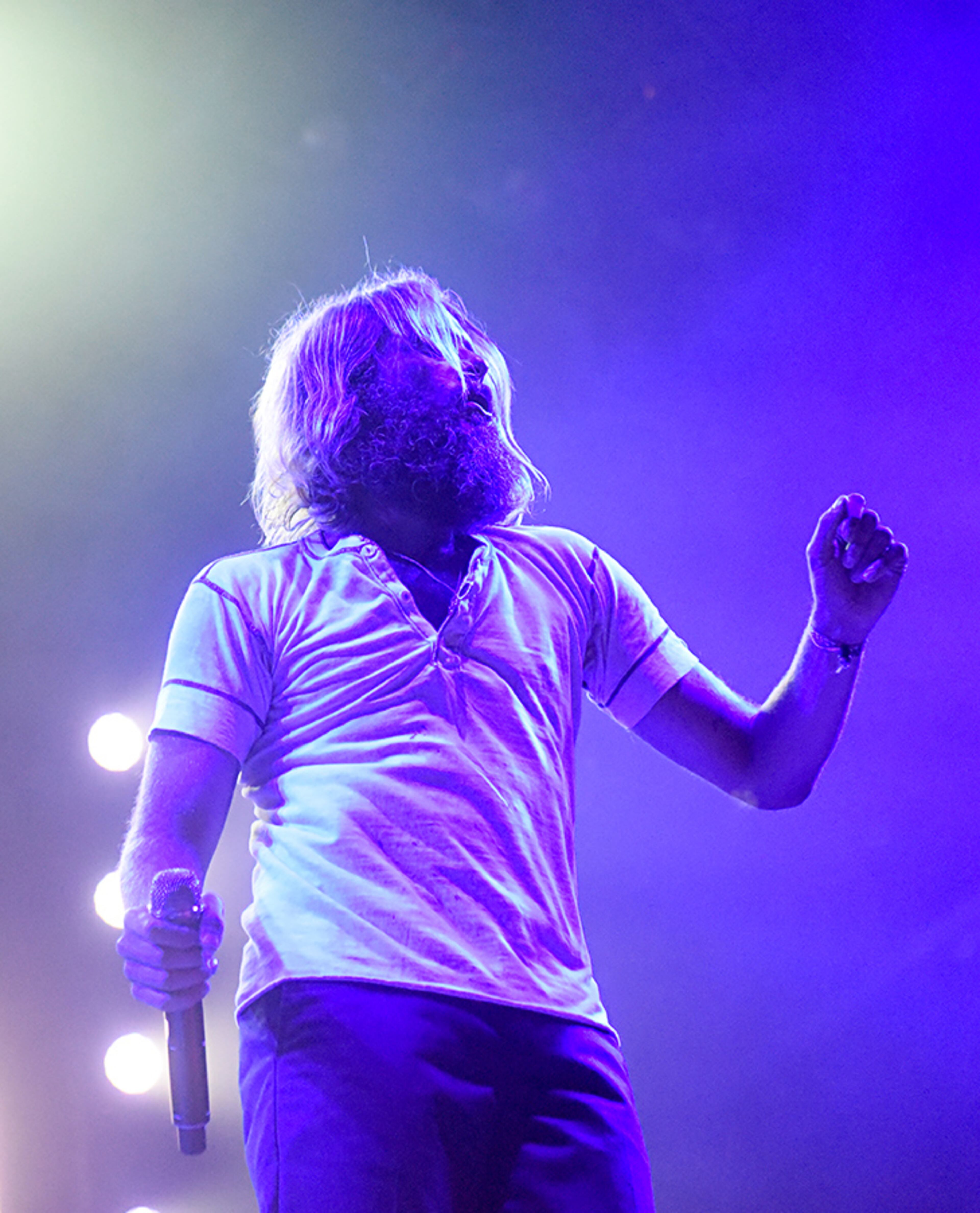 Atlanta Aaron Bruno, frontman for the band AWOLNATION, performs on the Cotton Club Stage on day one of Music Midtown in Piedmont Park. The two-day festival includes Imagine Dragons, Kendrick Lamar, and Post Malone. RYON HORNE/RHORNE@AJC.COM