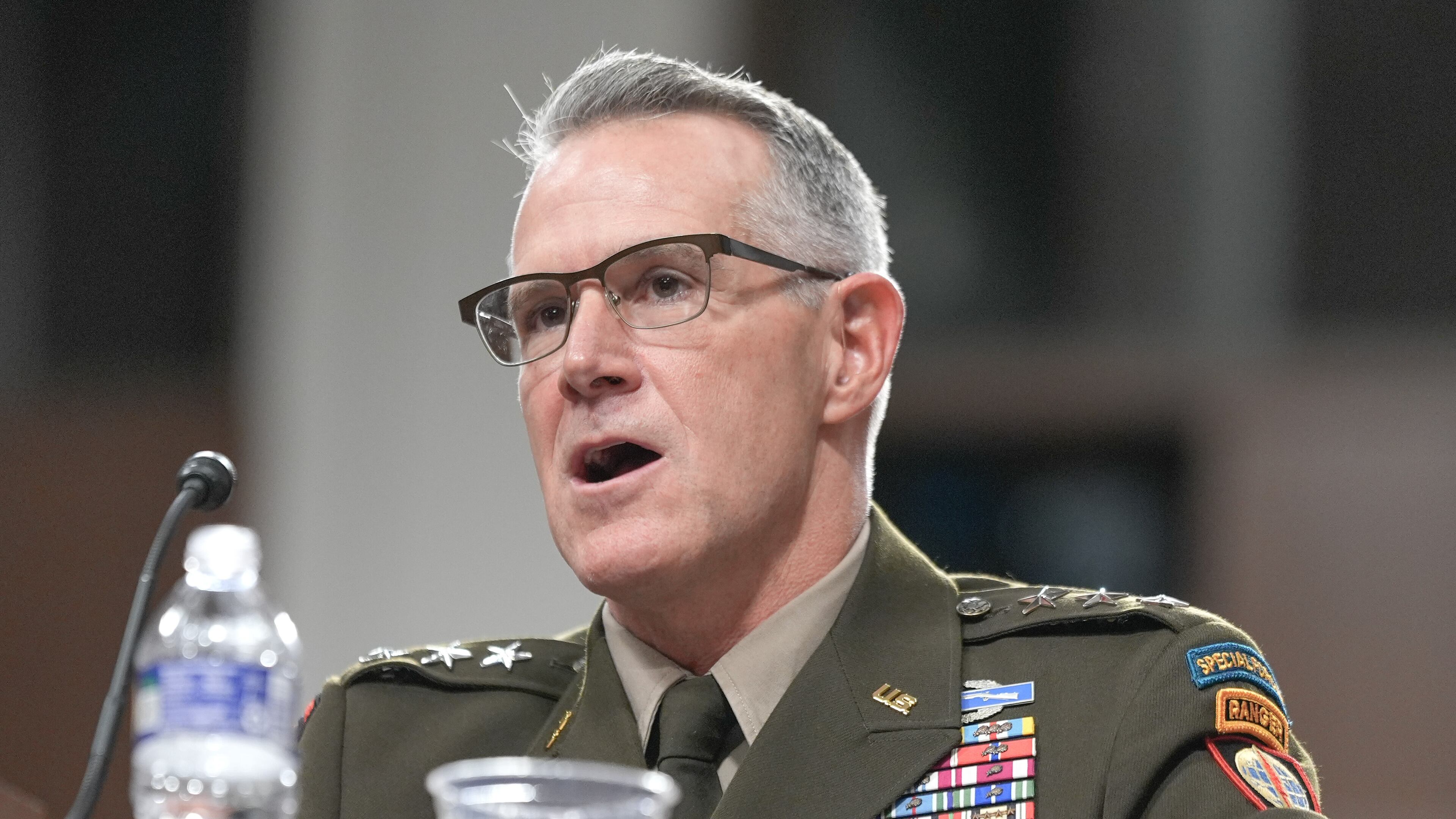 Lt. Gen. Joshua Rudd testifies during a Senate Committee on Armed Services hearing on Capitol Hill, Thursday, Jan. 15, 2026, in Washington. (AP Photo/Mariam Zuhaib)
