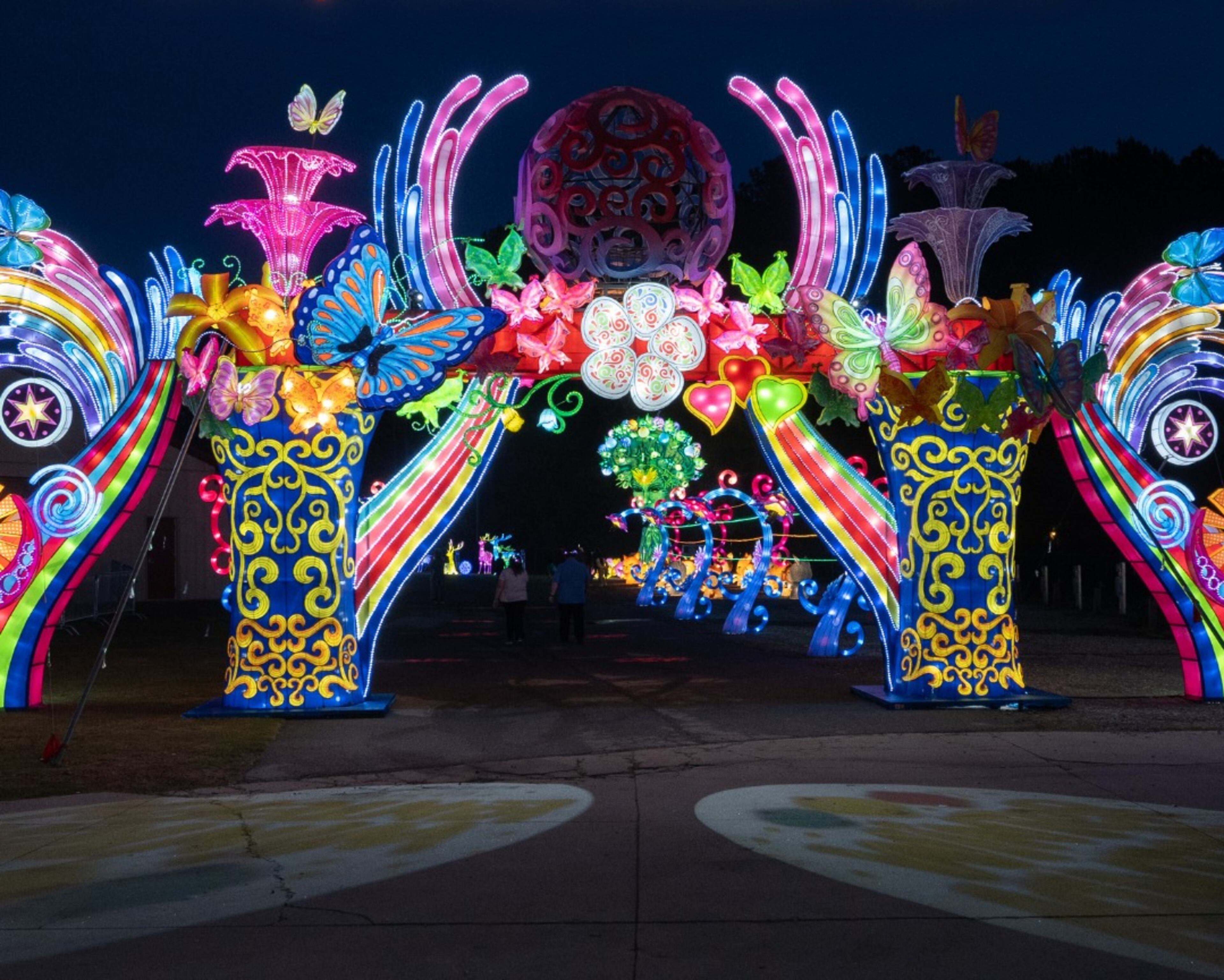 Beautifully designed displays light the way at the Winter Lantern Festival taking place at Gwinnett County Fairgrounds through Jan. 5, 2025.